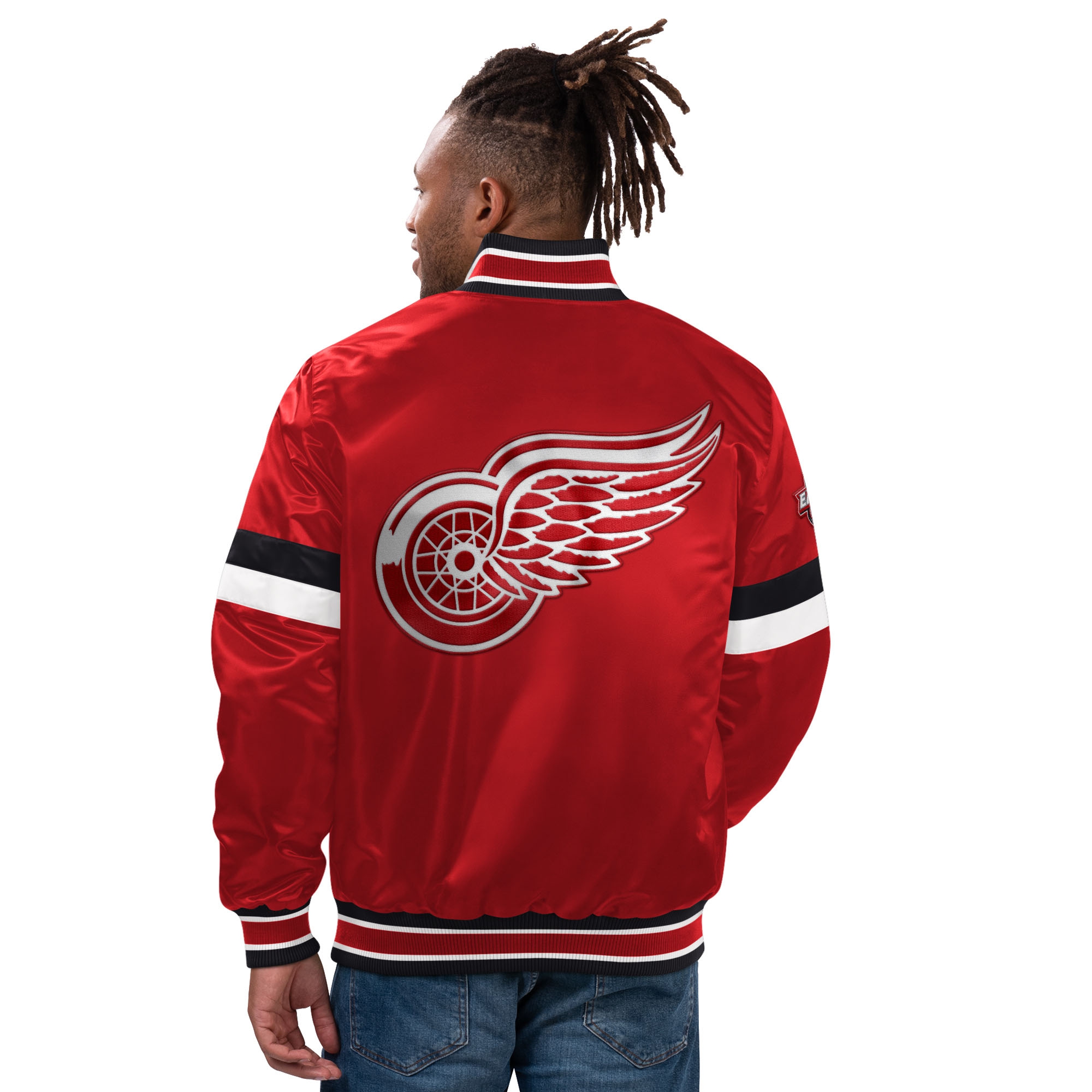 Detroit Red Wings Home Game NHL Varsity Satin Jacke