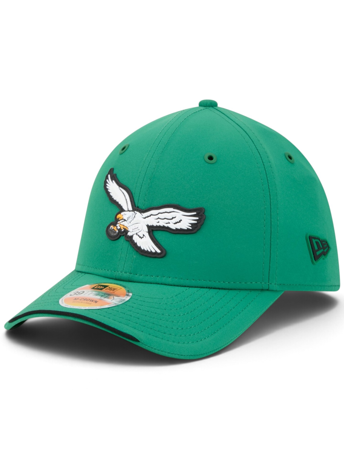 Philadelphia Eagles Throwback 2026 NFL Sideline 39THIRTY M-Crown Flex Cap Green