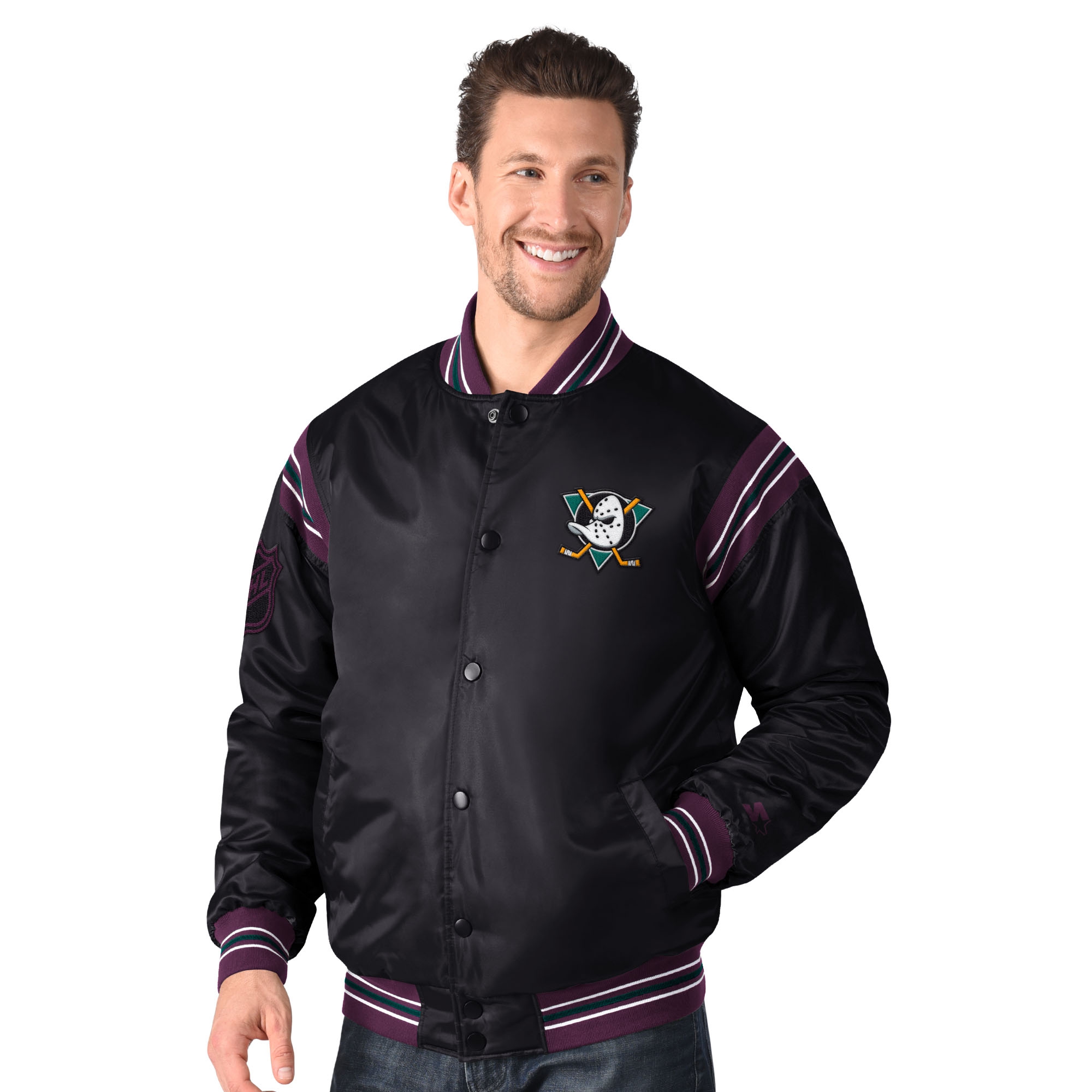 Anaheim Ducks Starter Vintage Enforcer NHL Varsity Jacke