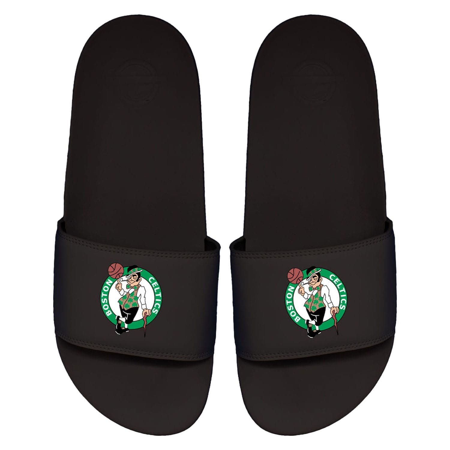 Boston Celtics Primary Logo ISlide NBA Gel Slides Black