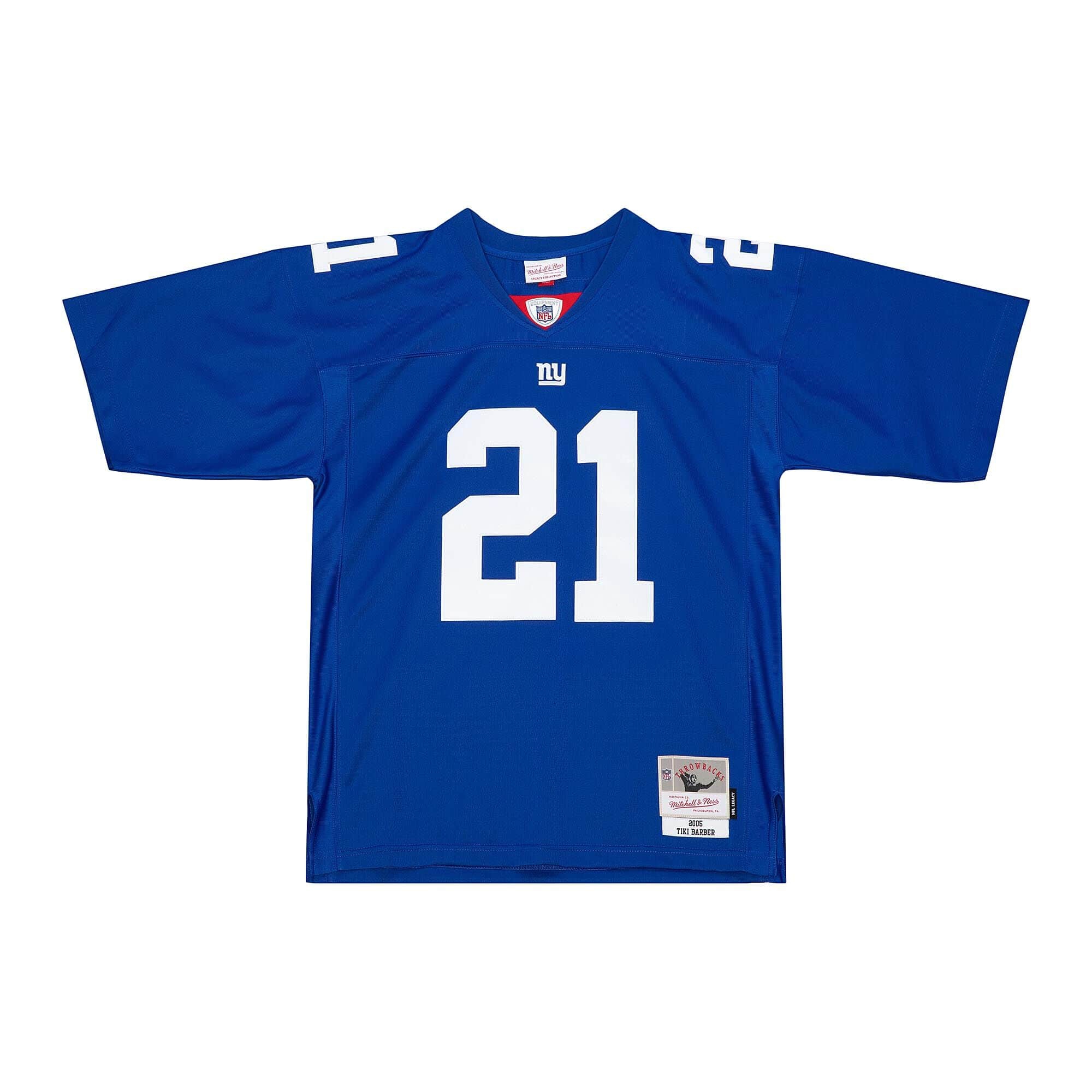 Tiki Barber #21 New York Giants 2005 Mitchell & Ness Legacy NFL Trikot Blau