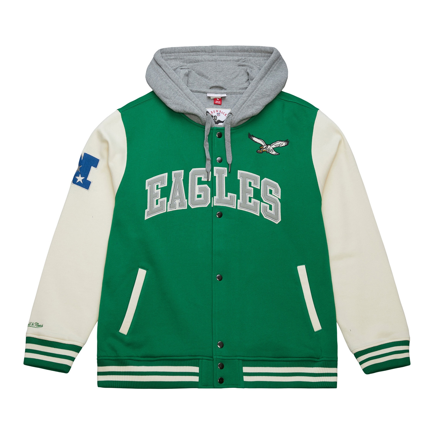 Philadelphia Eagles Courtside Fleece Full-Snap NFL Jacke