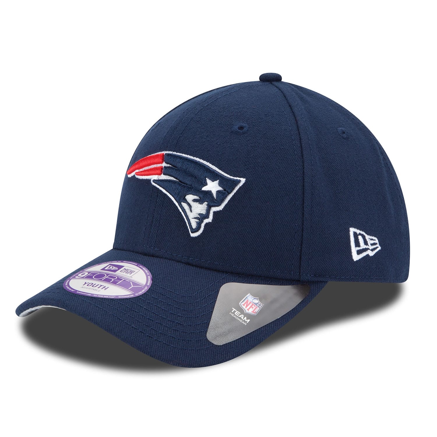 New England Patriots NFL Team Logo 9FORTY Adjustable Cap Navy (YOUTH)