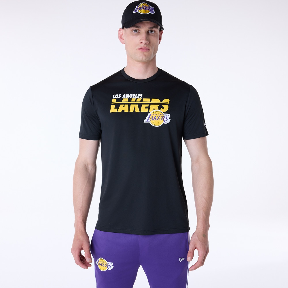 Los Angeles Lakers New Era Performance NBA T-Shirt Schwarz