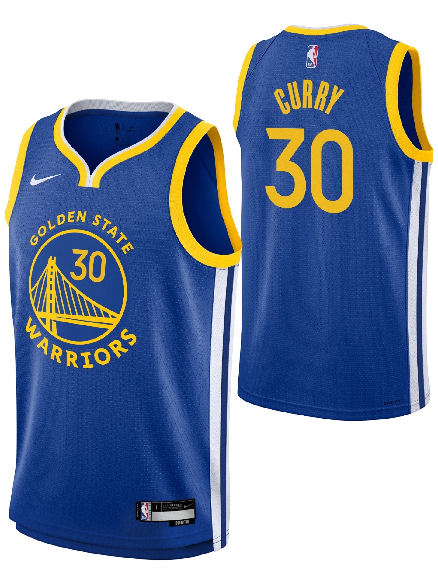 Steph Curry #30 Golden State Warriors Nike Swingman NBA Trikot Blau (YOUTH)