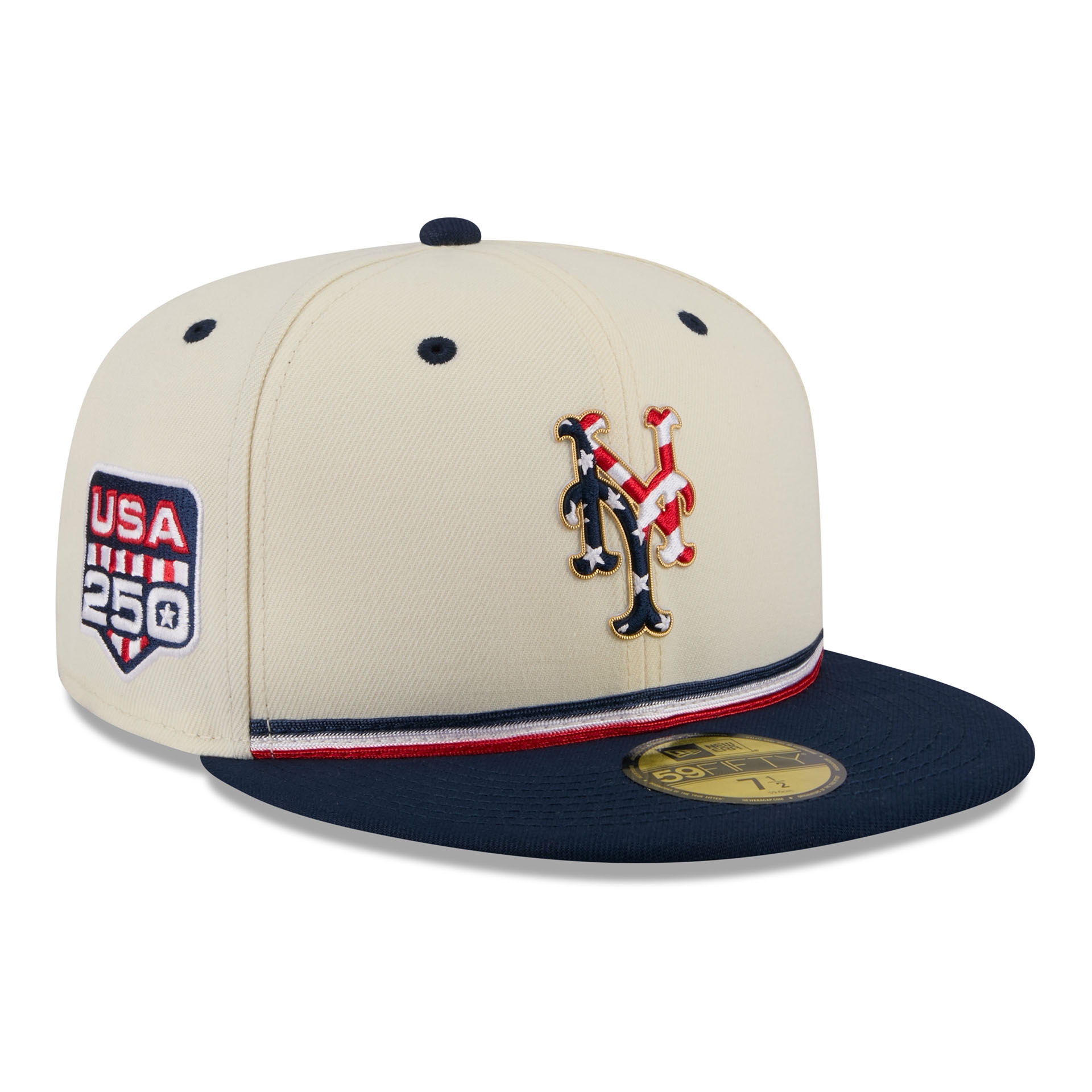 New York Mets 2026 4th of July USA 250 59FIFTY Fitted MLB Cap
