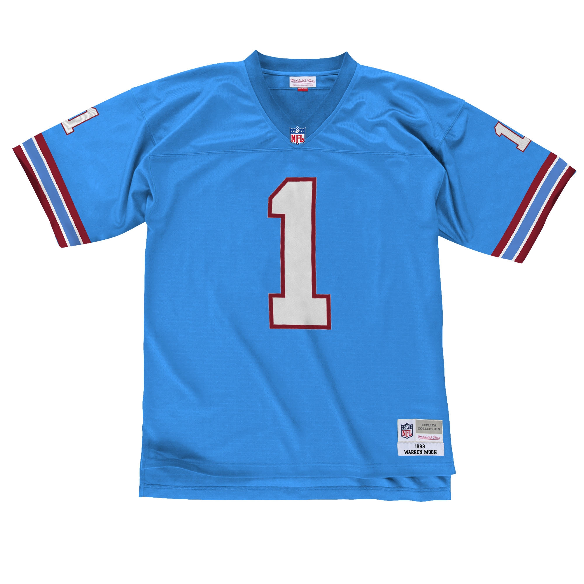 Warren Moon #1 Houston Oilers Mitchell & Ness Throwback NFL Trikot Blau
