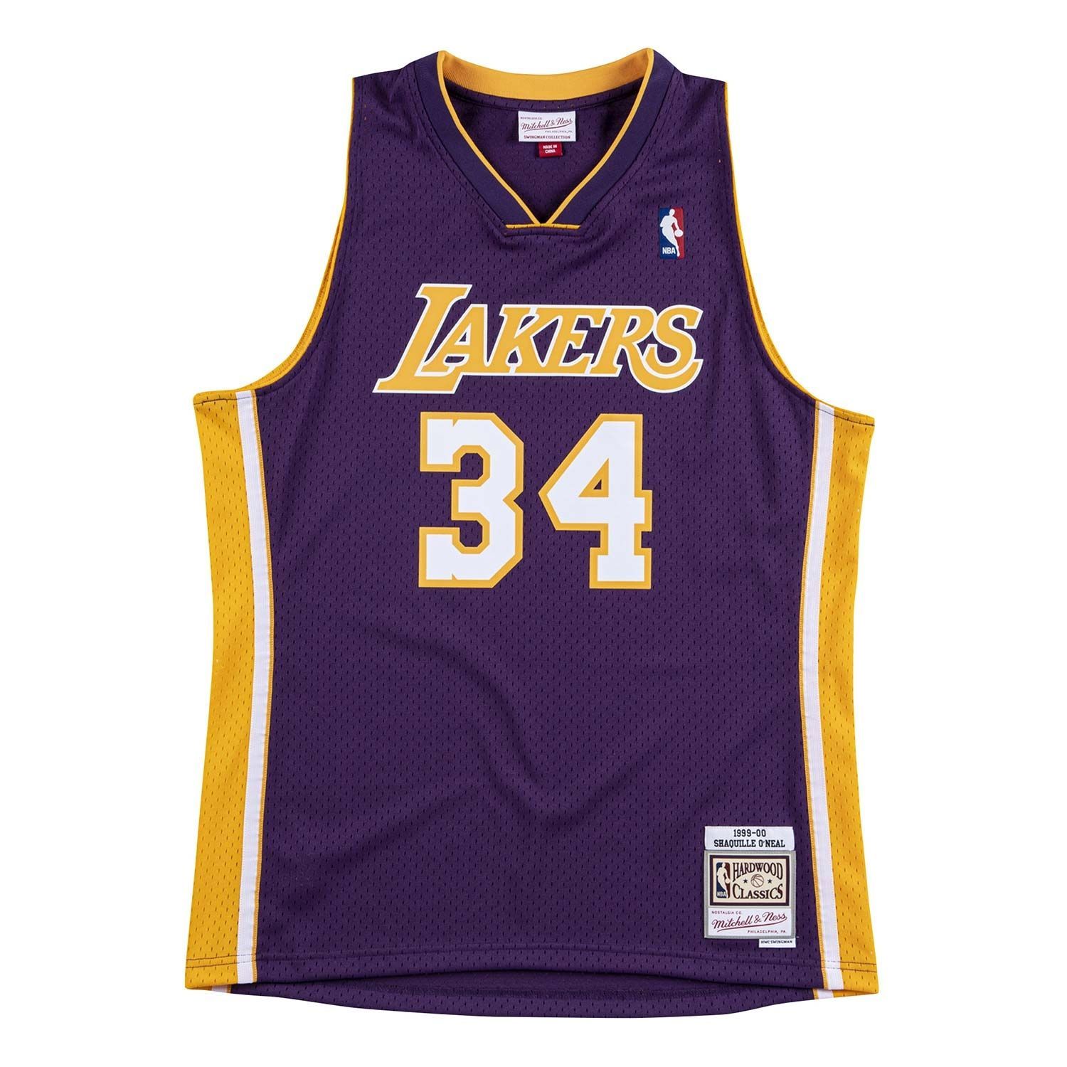 Shaq O'Neal #34 Los Angeles Lakers 1999-2000 Swingman NBA Trikot Lila
