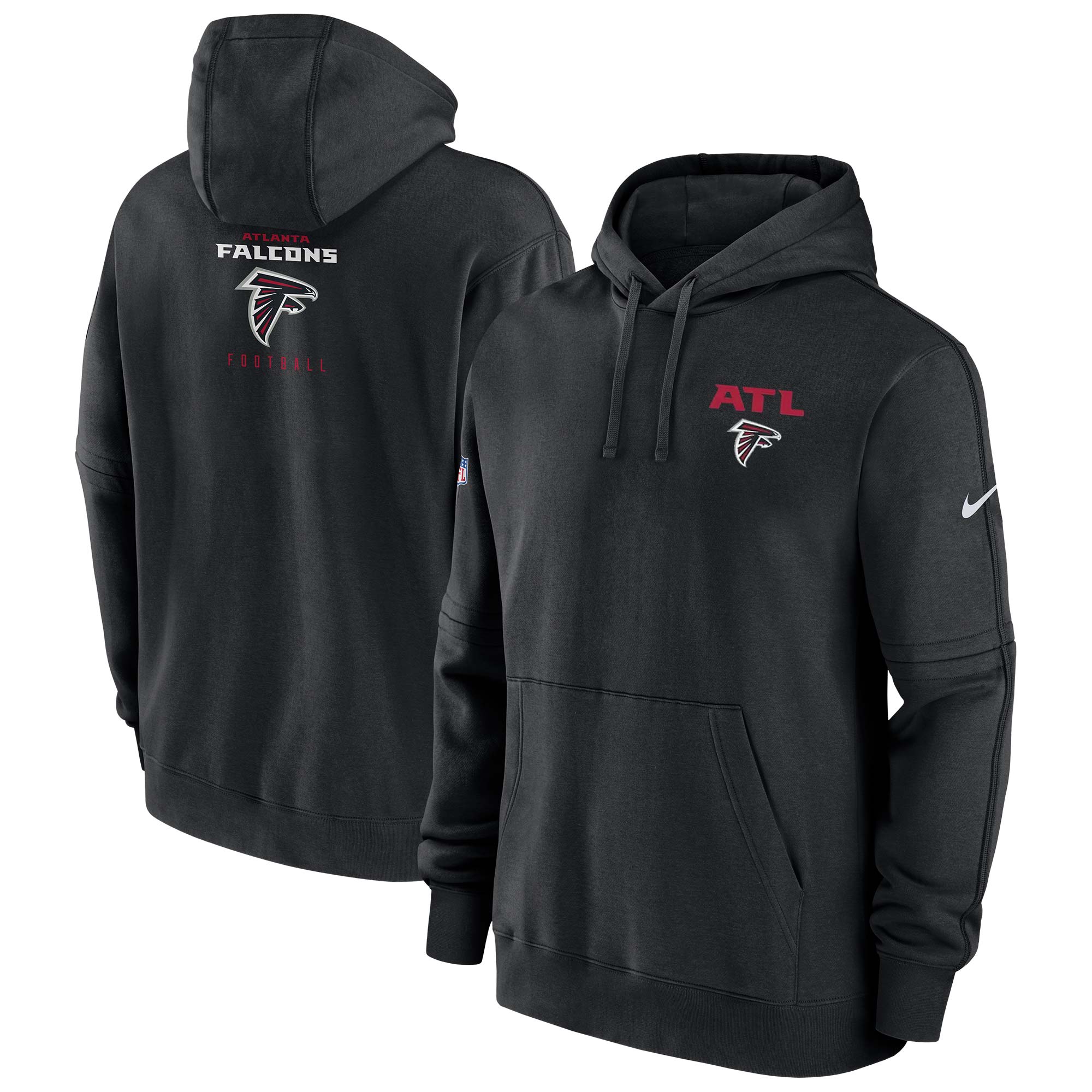 Atlanta Falcons 2023 NFL Sideline Nike Club Hoodie Schwarz
