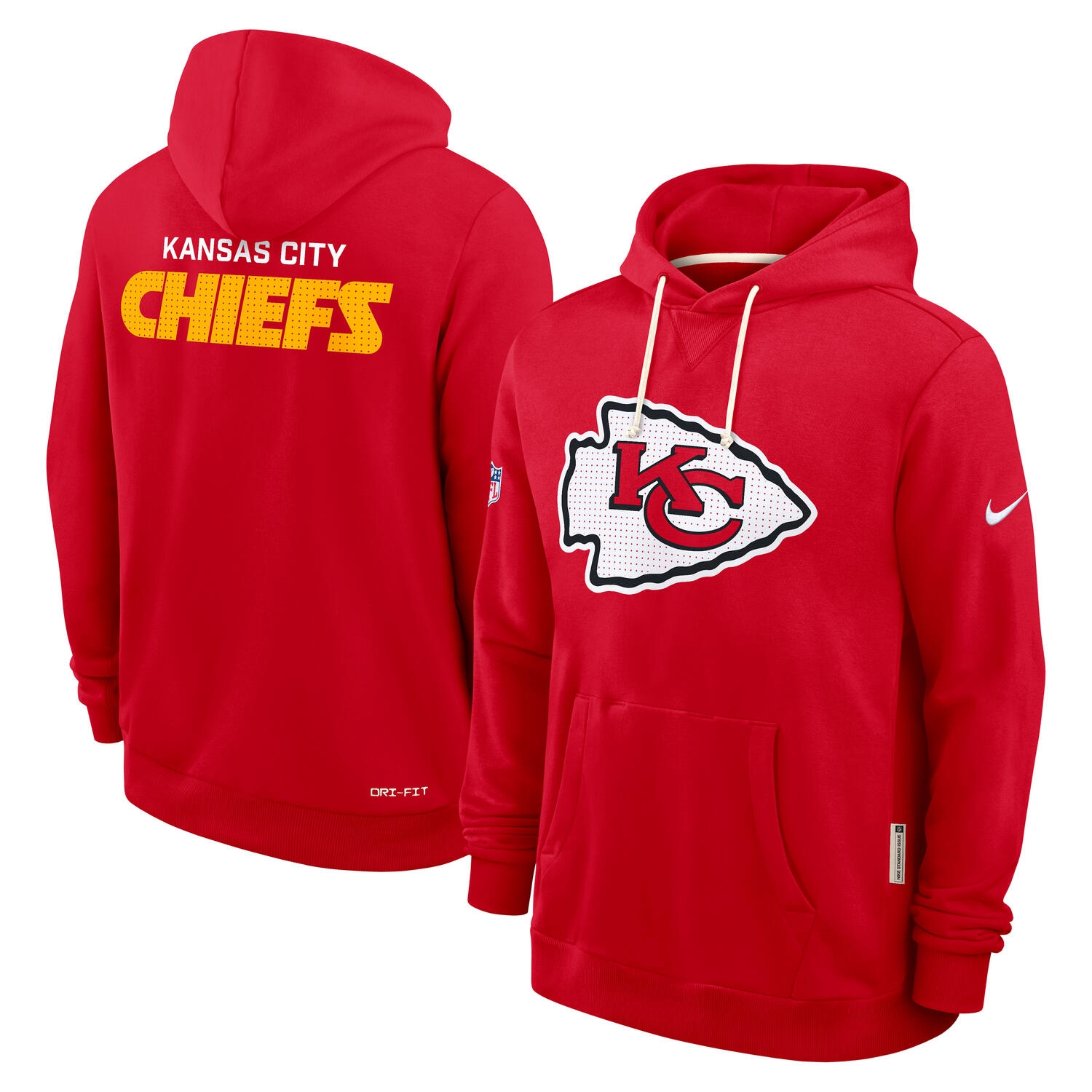 Kansas City Chiefs 2025 NFL Sideline Nike Standard Issue Hoodie Red