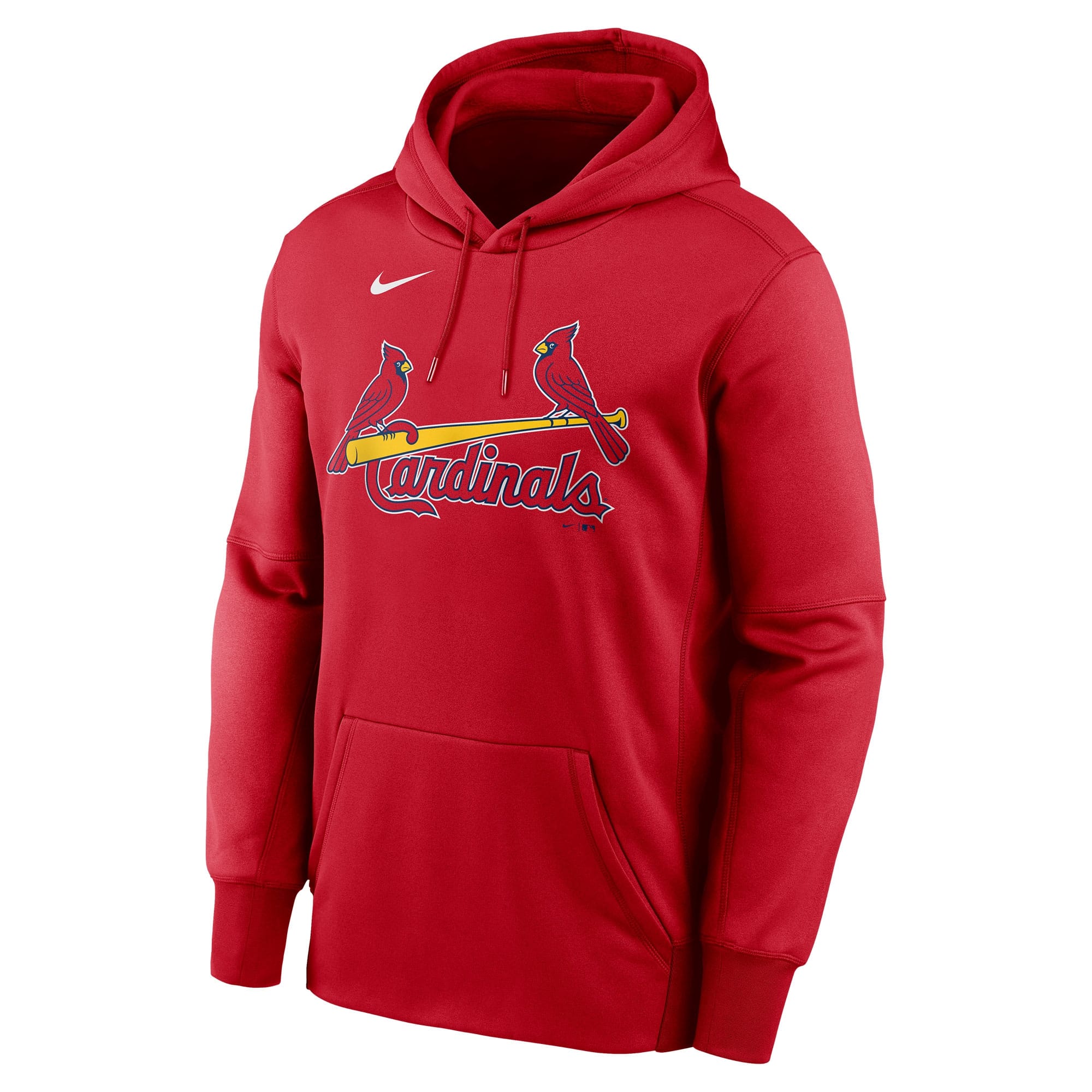 St. Louis Cardinals Wordmark Nike Therma Dri-FIT MLB Hoodie Rot