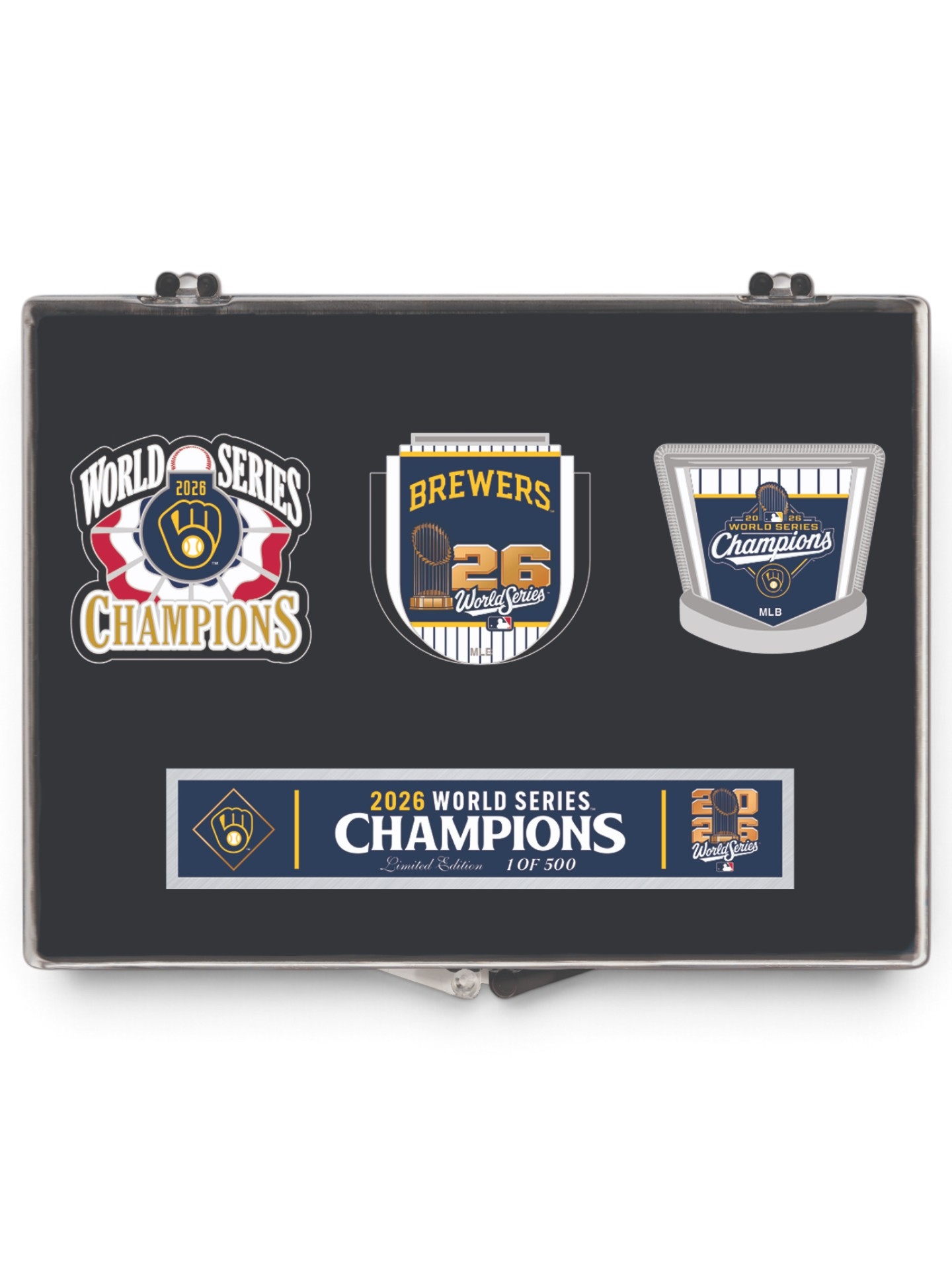 Milwaukee Brewers 2026 World Series Champions Collector 3-Pin Set