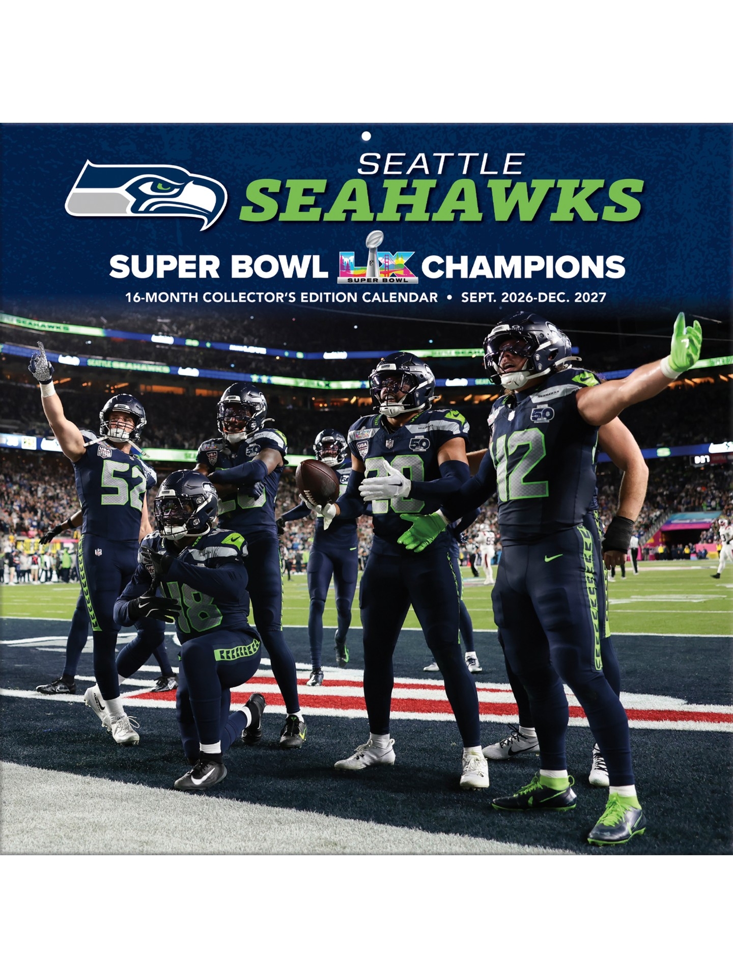 Seattle Seahawks 2027 NFL Team Wandkalender