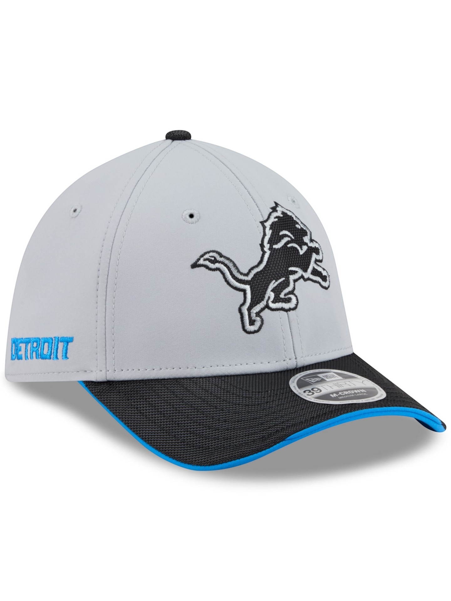 Detroit Lions 2026 NFL Rivalries Sideline 39THIRTY M-Crown Flex Cap Grau