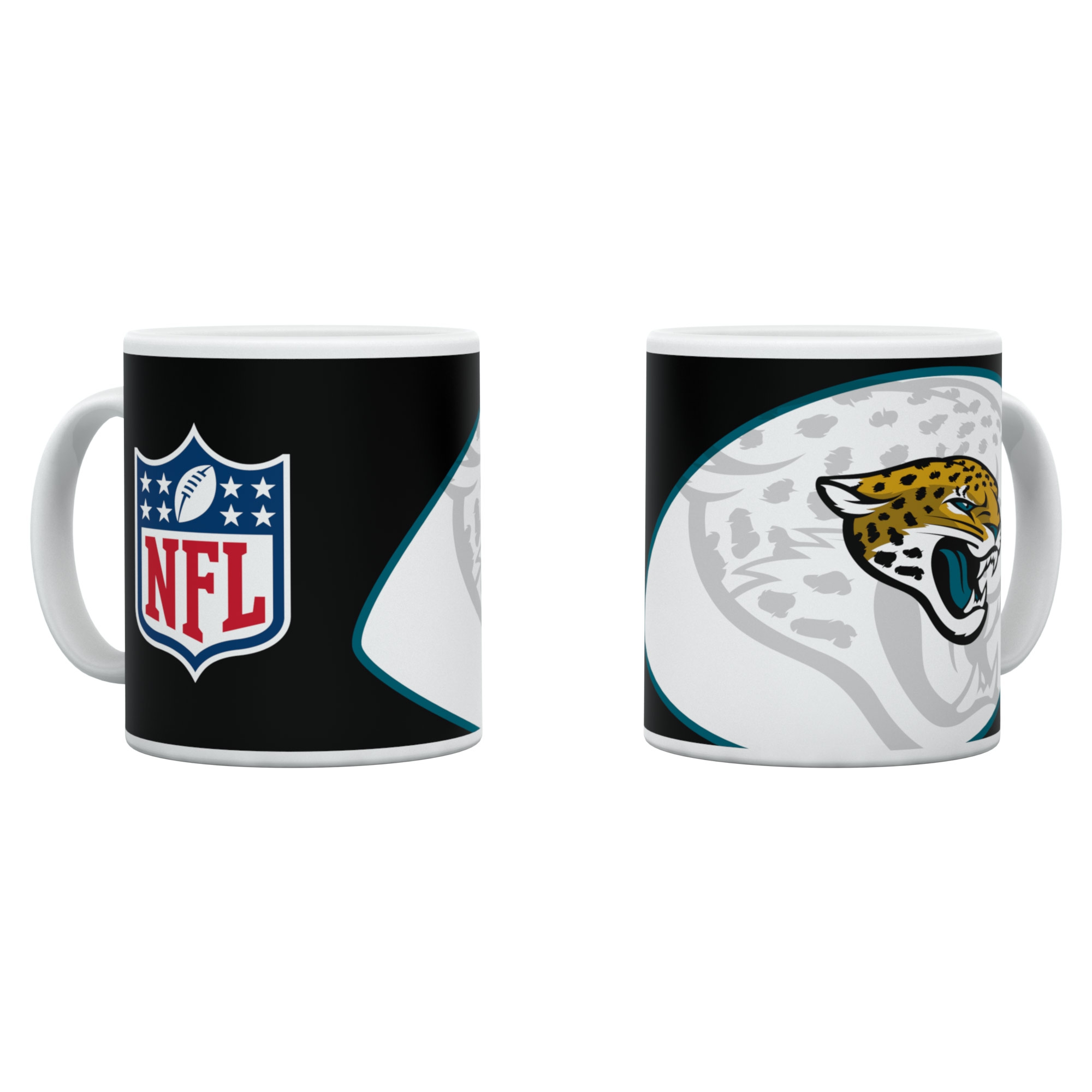 Jacksonville Jaguars Shadow Logo & Shield NFL Mug (330 ml)