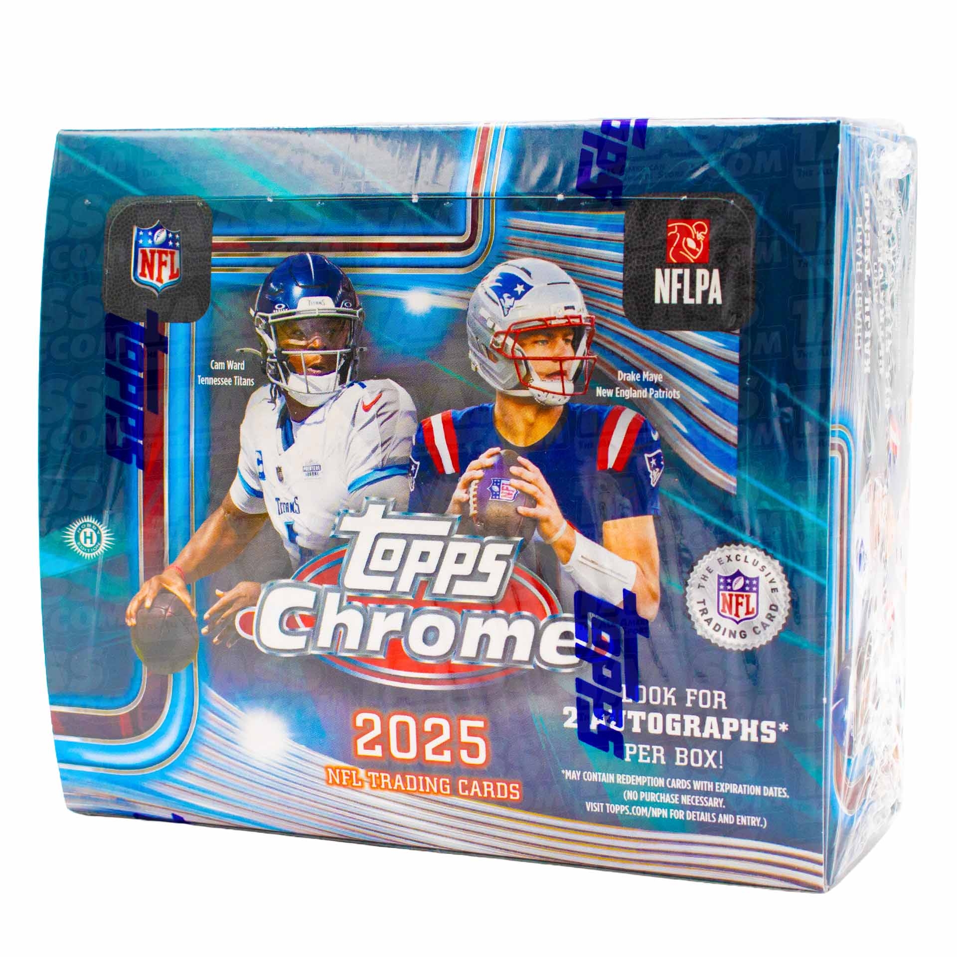 2025 Topps Chrome Football NFL Hobby Jumbo Box