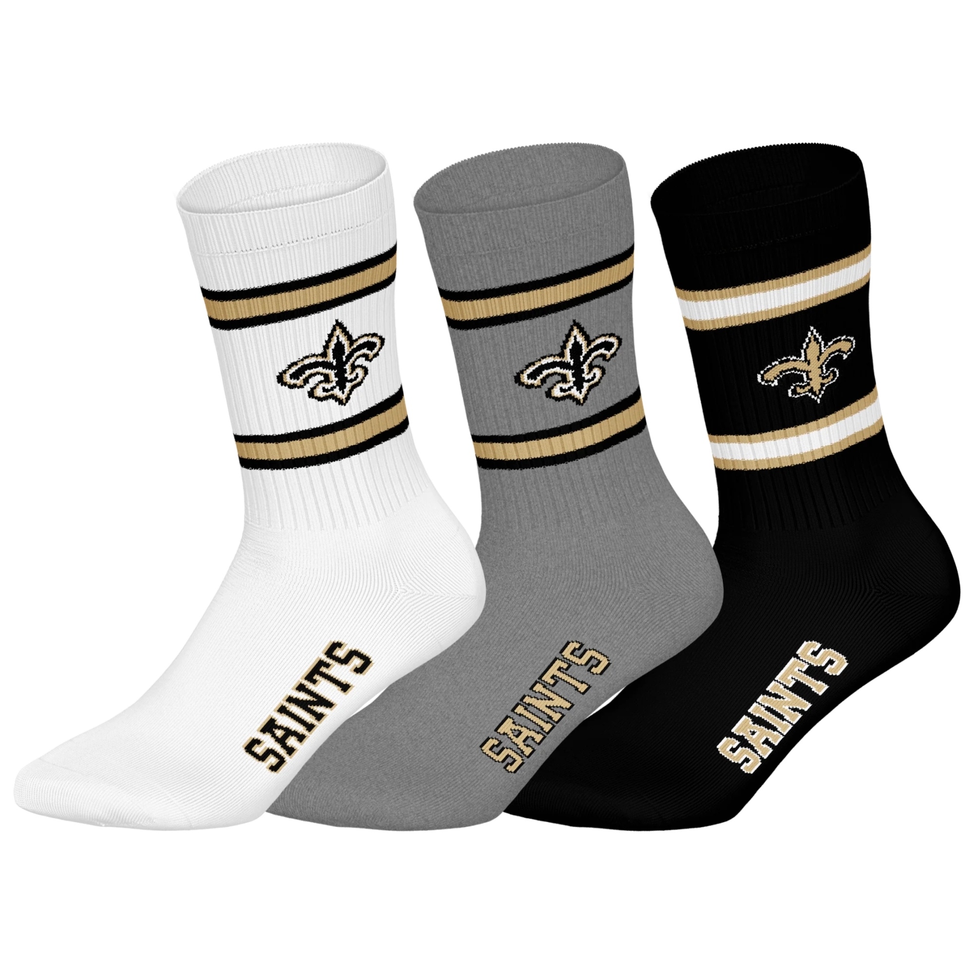 New Orleans Saints Huddle NFL Crew Socken (3er-Pack)