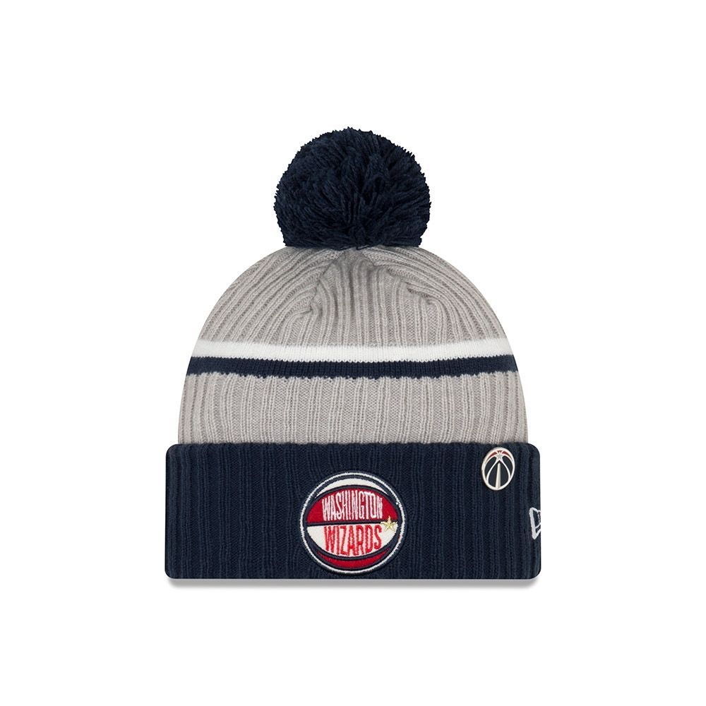 Washington Wizards 2019 NBA Draft Knit Hat /w Pom Grey