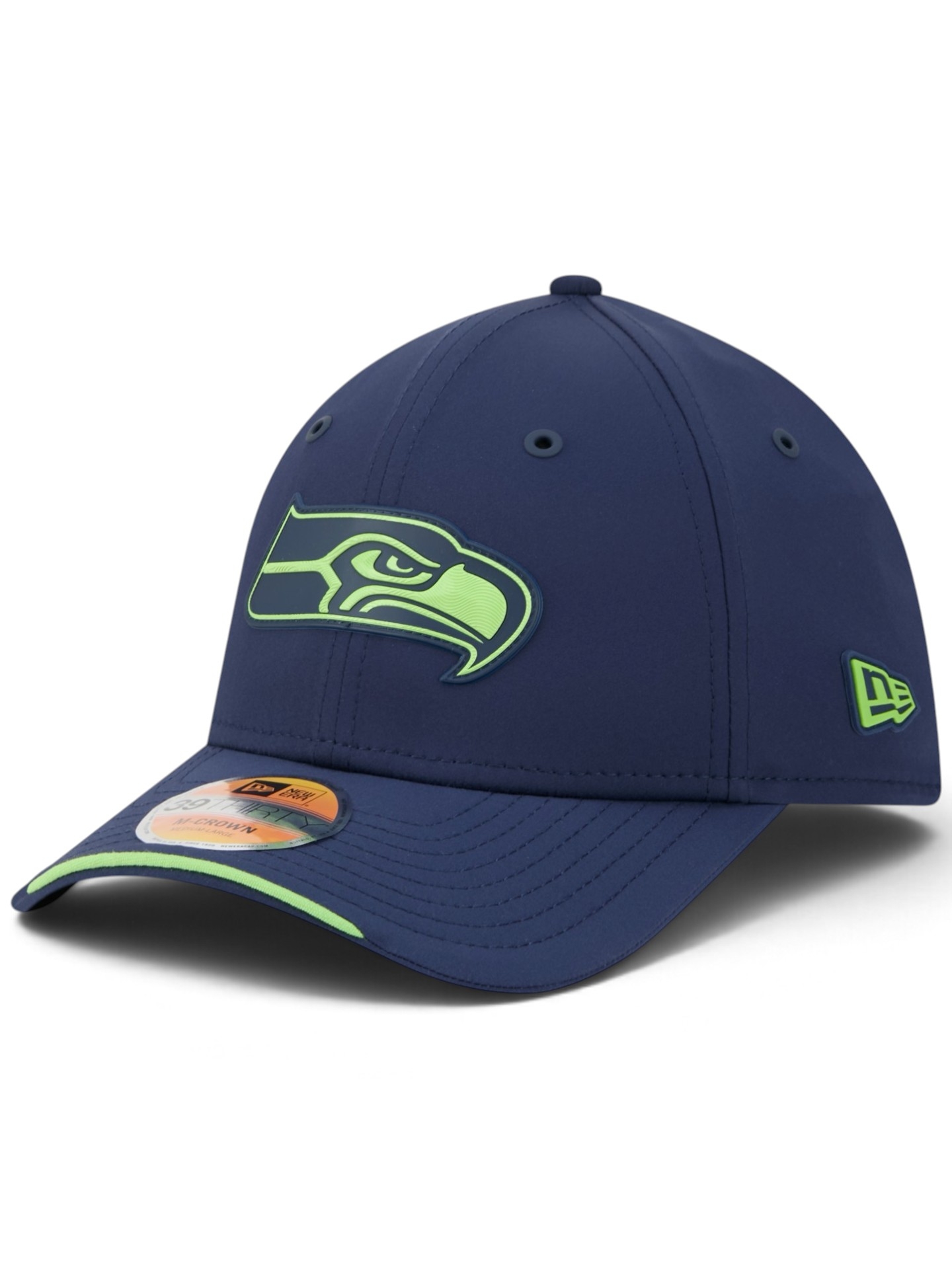 Seattle Seahawks 2026 NFL Sideline 39THIRTY M-Crown Flex Cap Navy