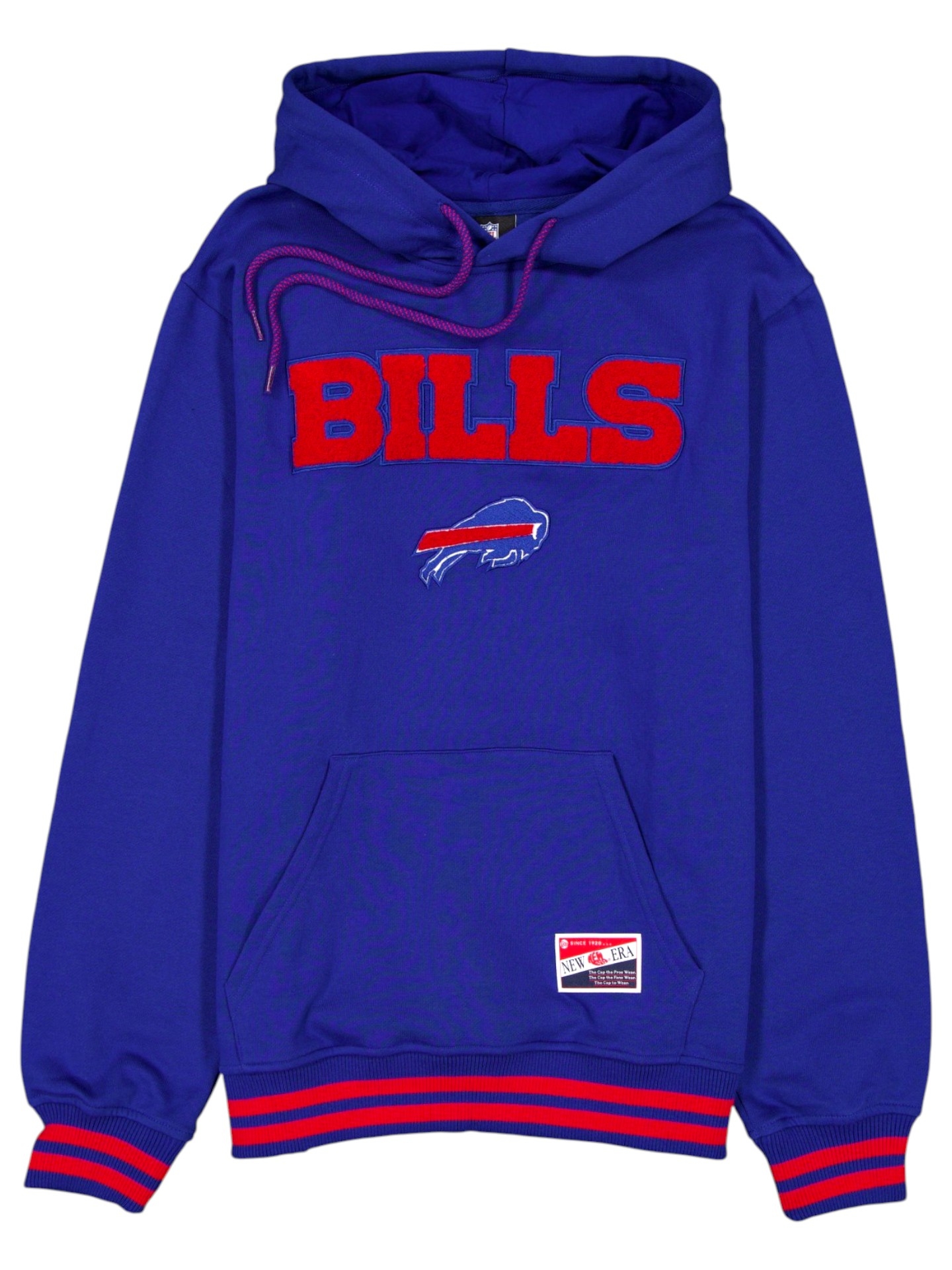 Buffalo Bills Felt Logo Throwback NFL Hoodie Blue
