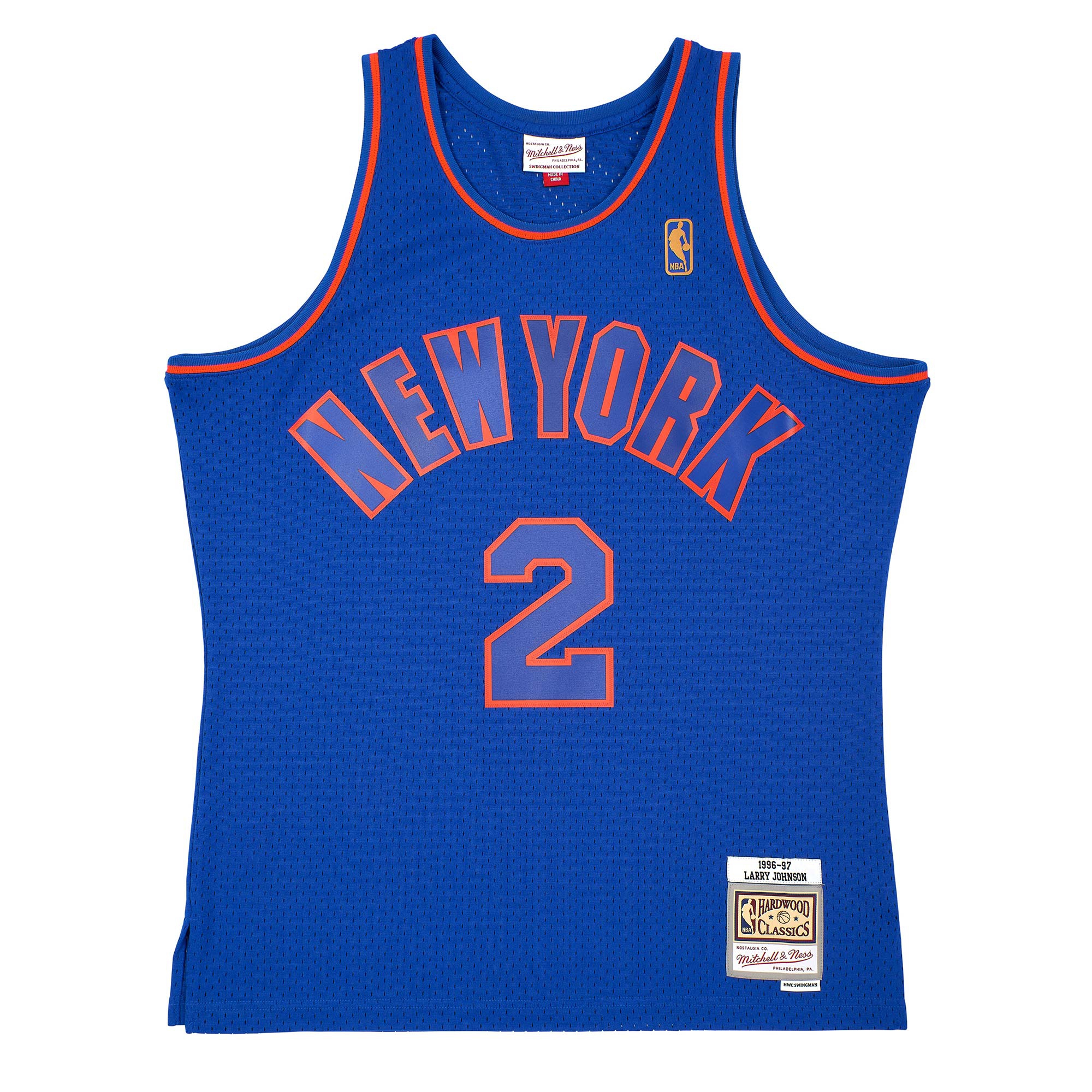 Larry Johnson #2 New York Knicks 1996-97 Mitchell & Ness Swingman NBA Trikot Alternate