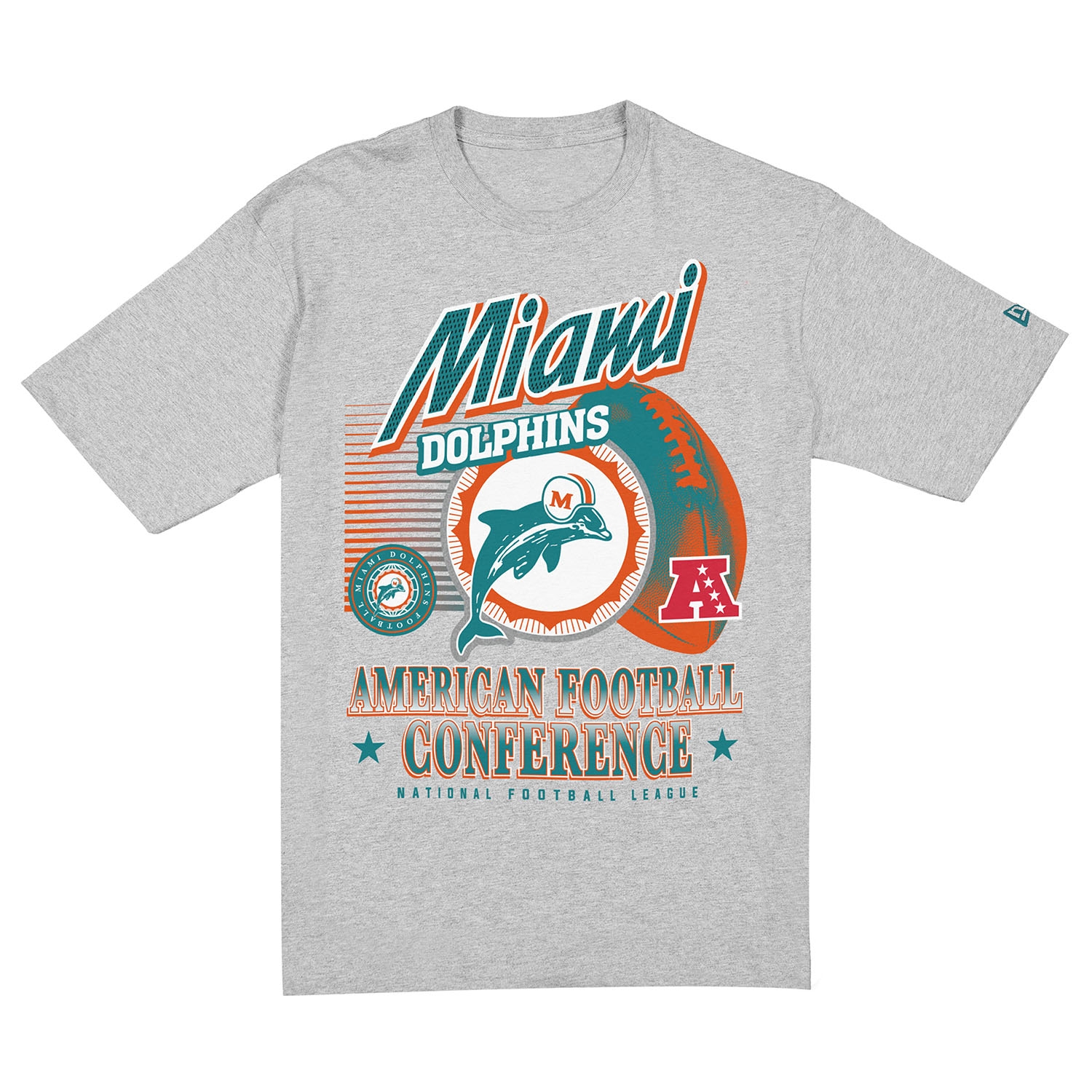 New Era Miami Dolphins Sport Classics Oversized NFL T-Shirt Gray