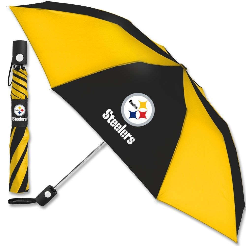 Pittsburgh Steelers NFL Regenschirm (Taschenschirm mit Automatik)