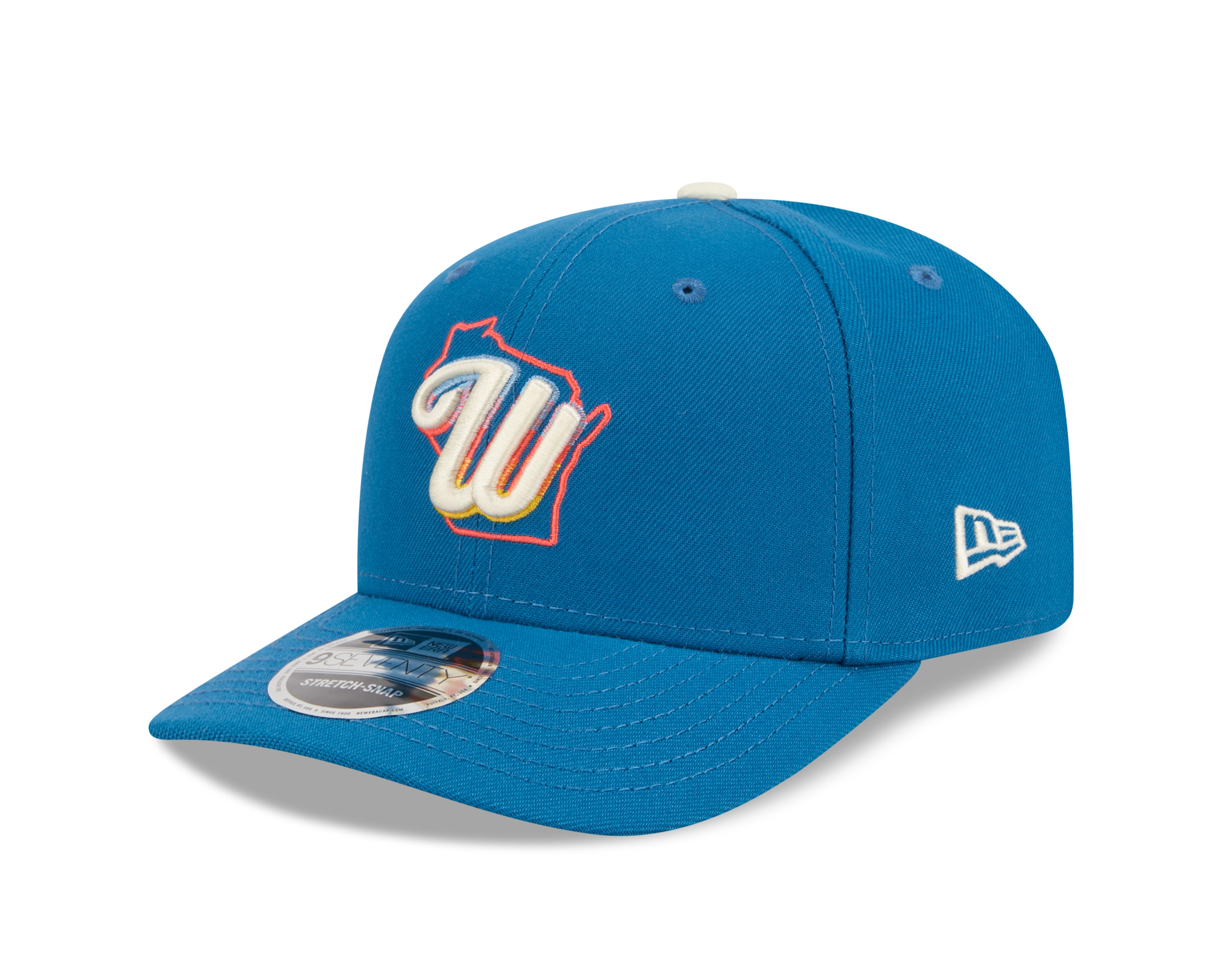 Milwaukee Brewers MLB City Connect Stretch-Snap 9SEVENTY Cap Blau