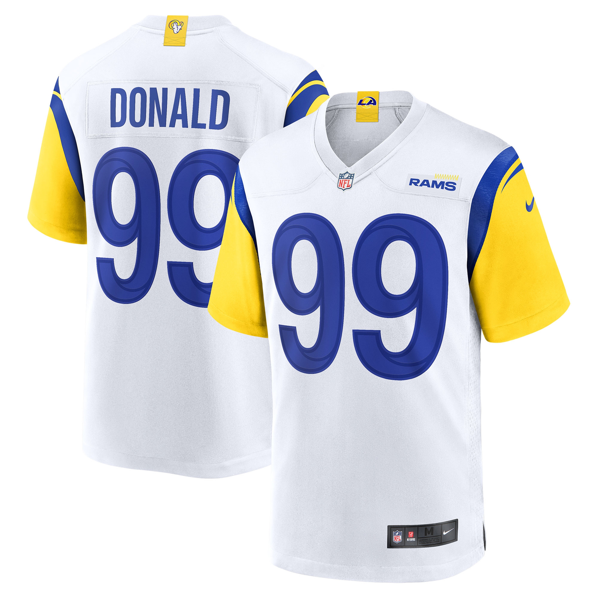 Aaron Donald #99 Los Angeles Rams Nike Game NFL Football Trikot Weiß