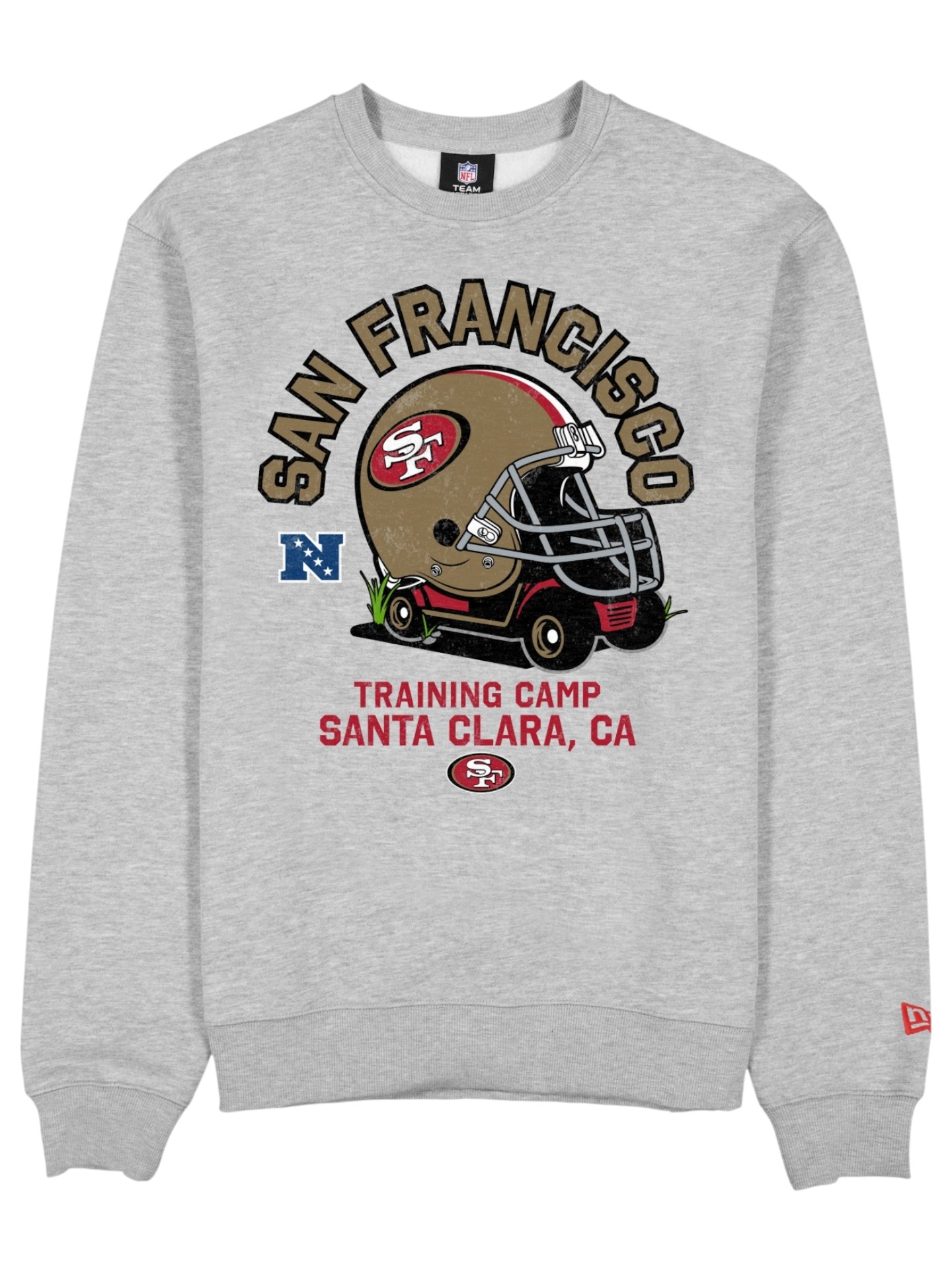 San Francisco 49ers NFL Training Golf Cart Crew Neck Sweater Gray