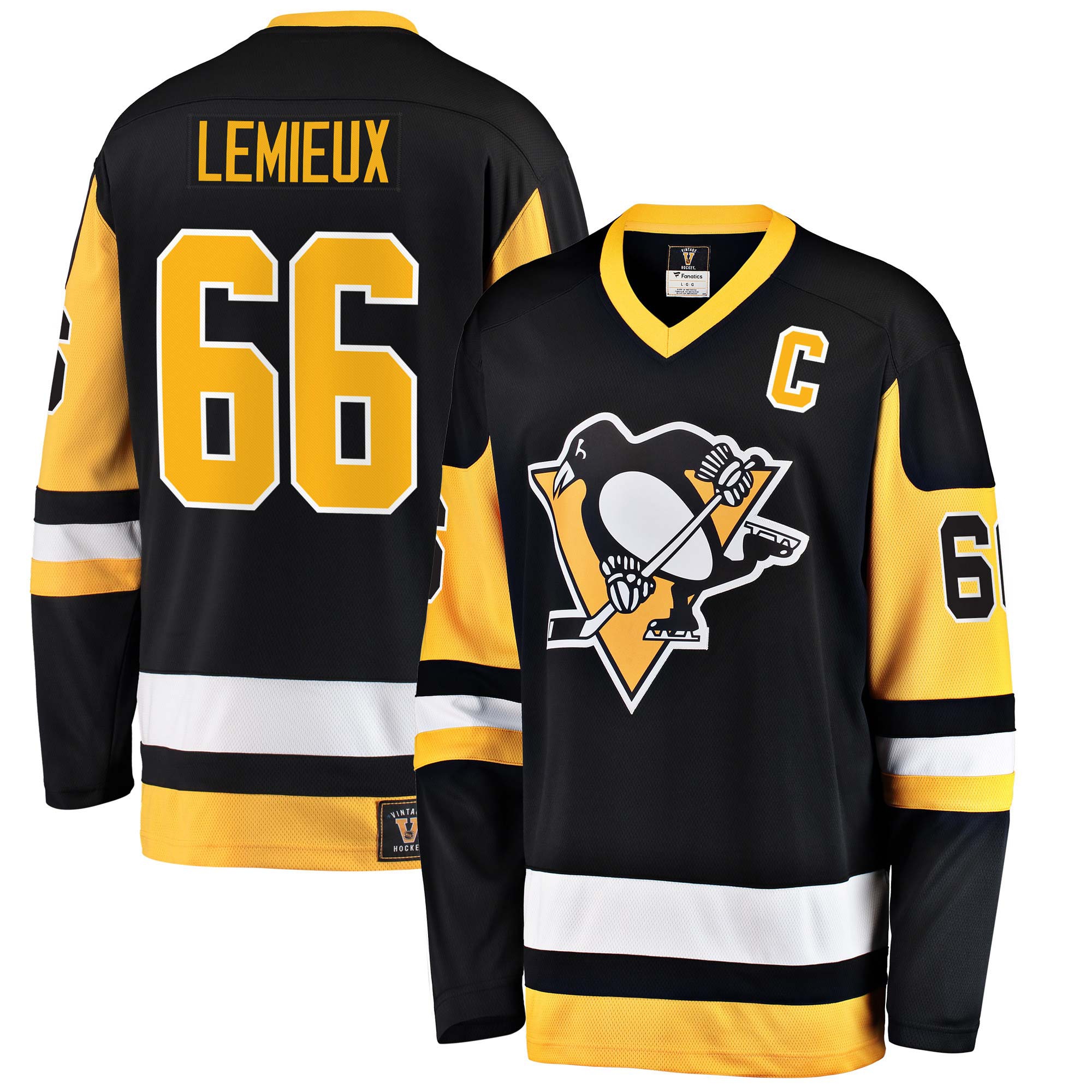 Mario Lemieux #66 Pittsburgh Penguins Vintage Heritage Breakaway NHL Trikot