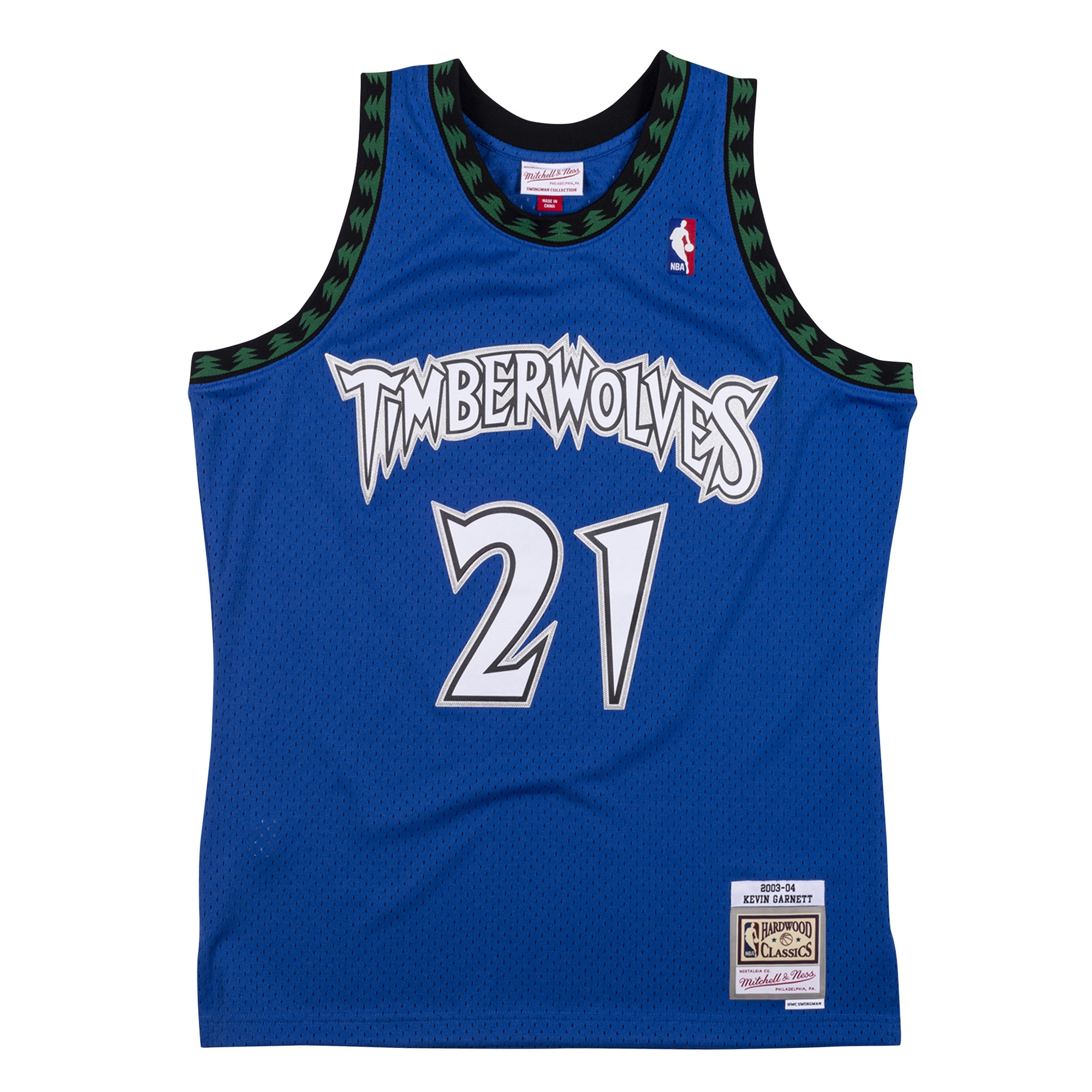 Kevin Garnett #21 Minnesota Timberwolves 2003-04 Swingman NBA Trikot Blau