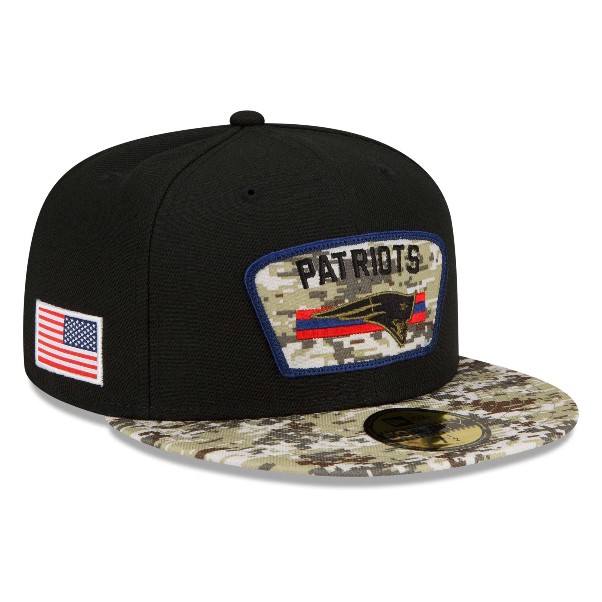 New England Patriots 2021 NFL On-Field Salute to Service New Era 59FIFTY Fitted Cap