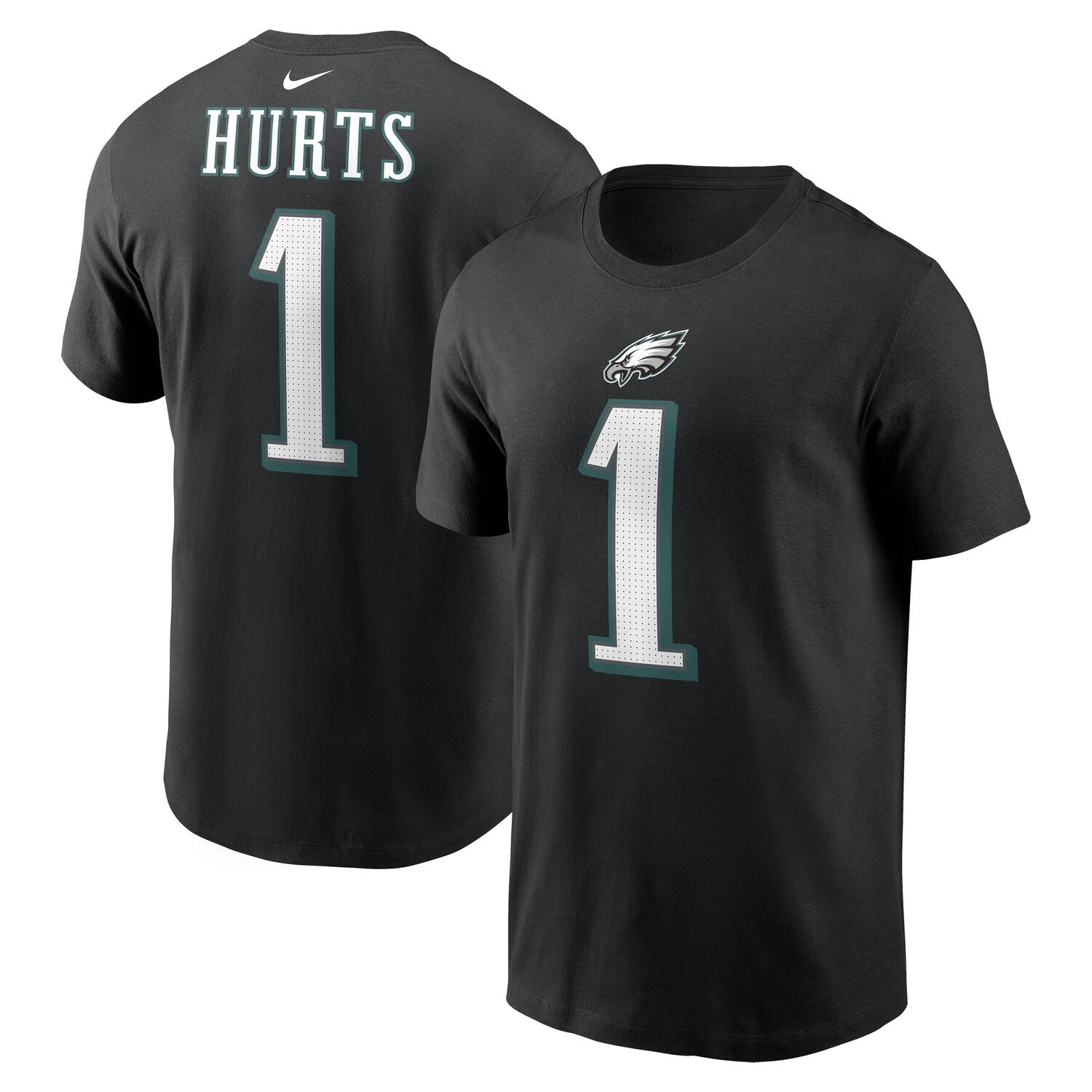 Jalen Hurts #1 Philadelphia Eagles Nike Player NFL T-Shirt Schwarz