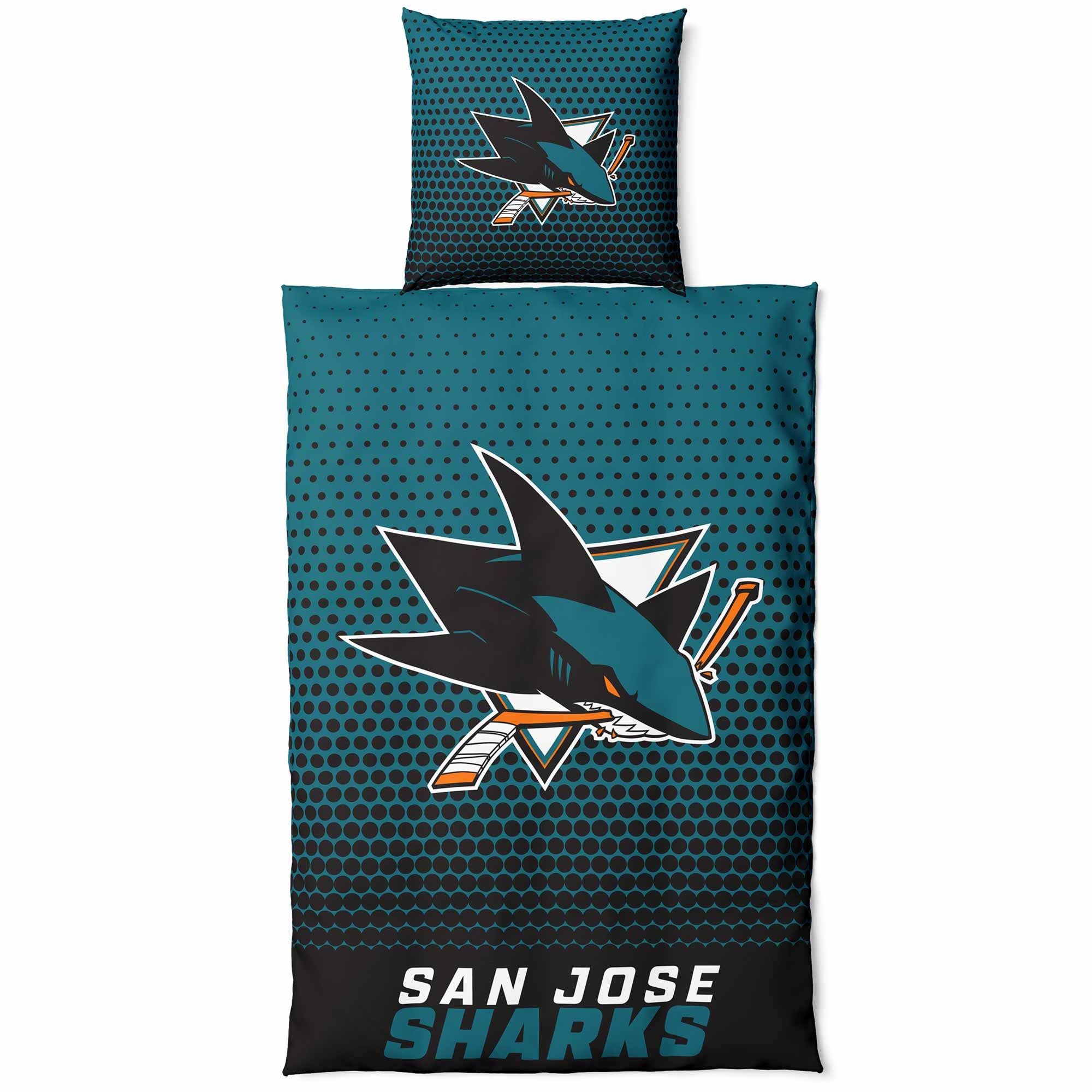 San Jose Sharks Dots NHL Bedding Set