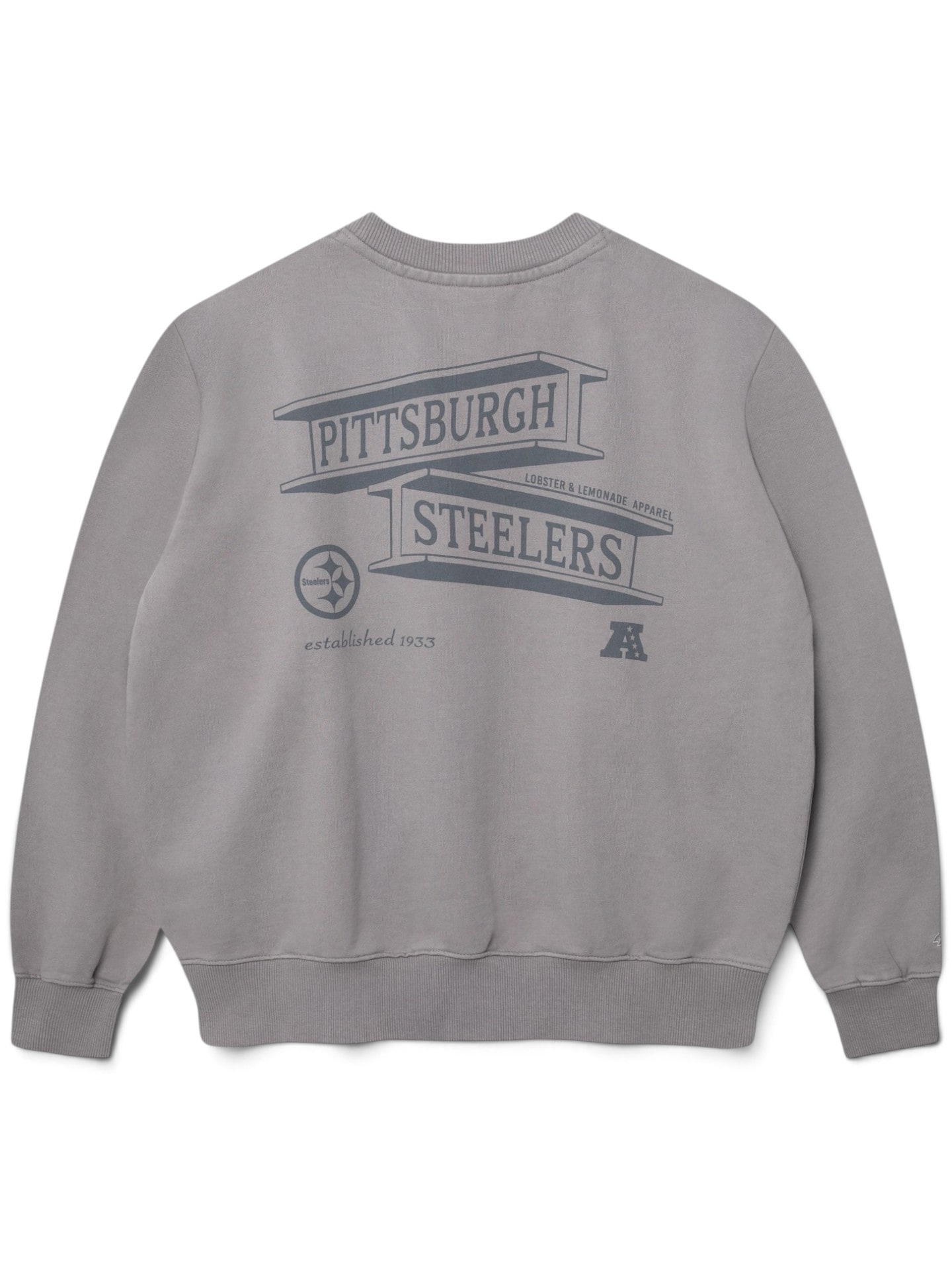 Pittsburgh Steelers L&L '96 Classics NFL Crew Sweater Grau