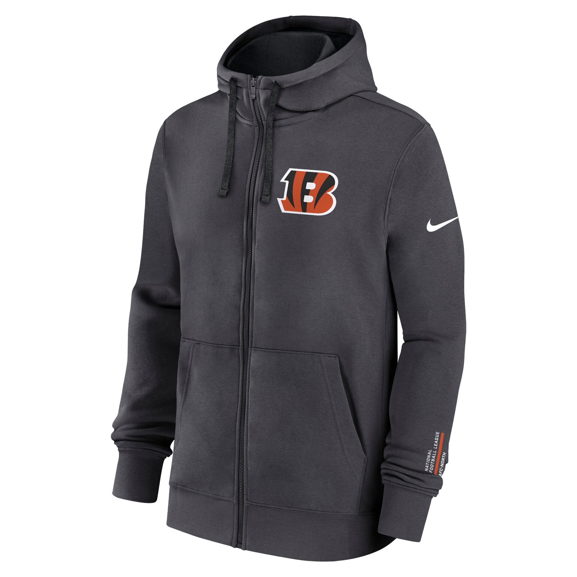 Cincinnati Bengals Playbook NFL Full-Zip Fleece Hoodie Anthrazit