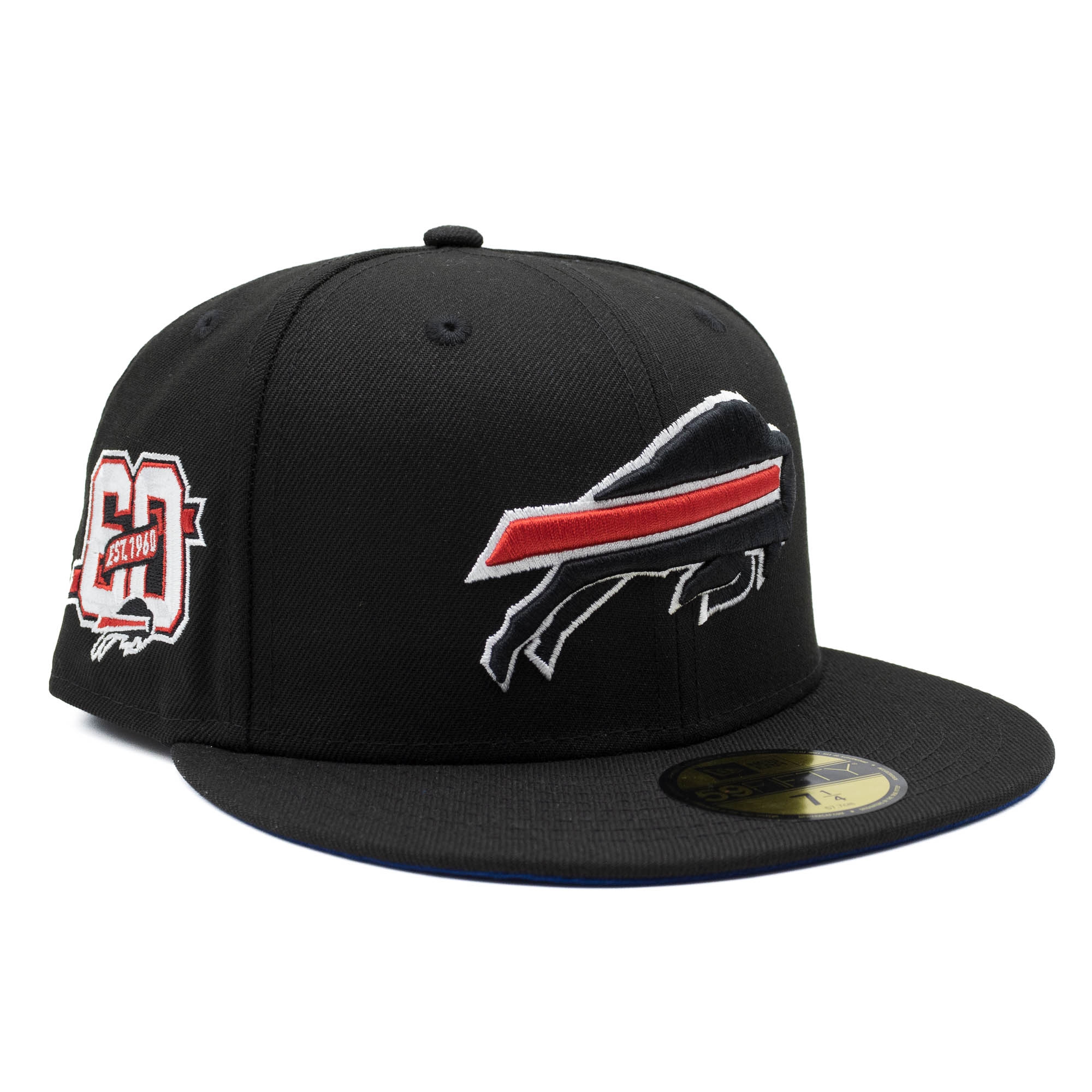 Buffalo Bills 60th Anniversary New Era 59FIFTY Fitted NFL Cap Schwarz