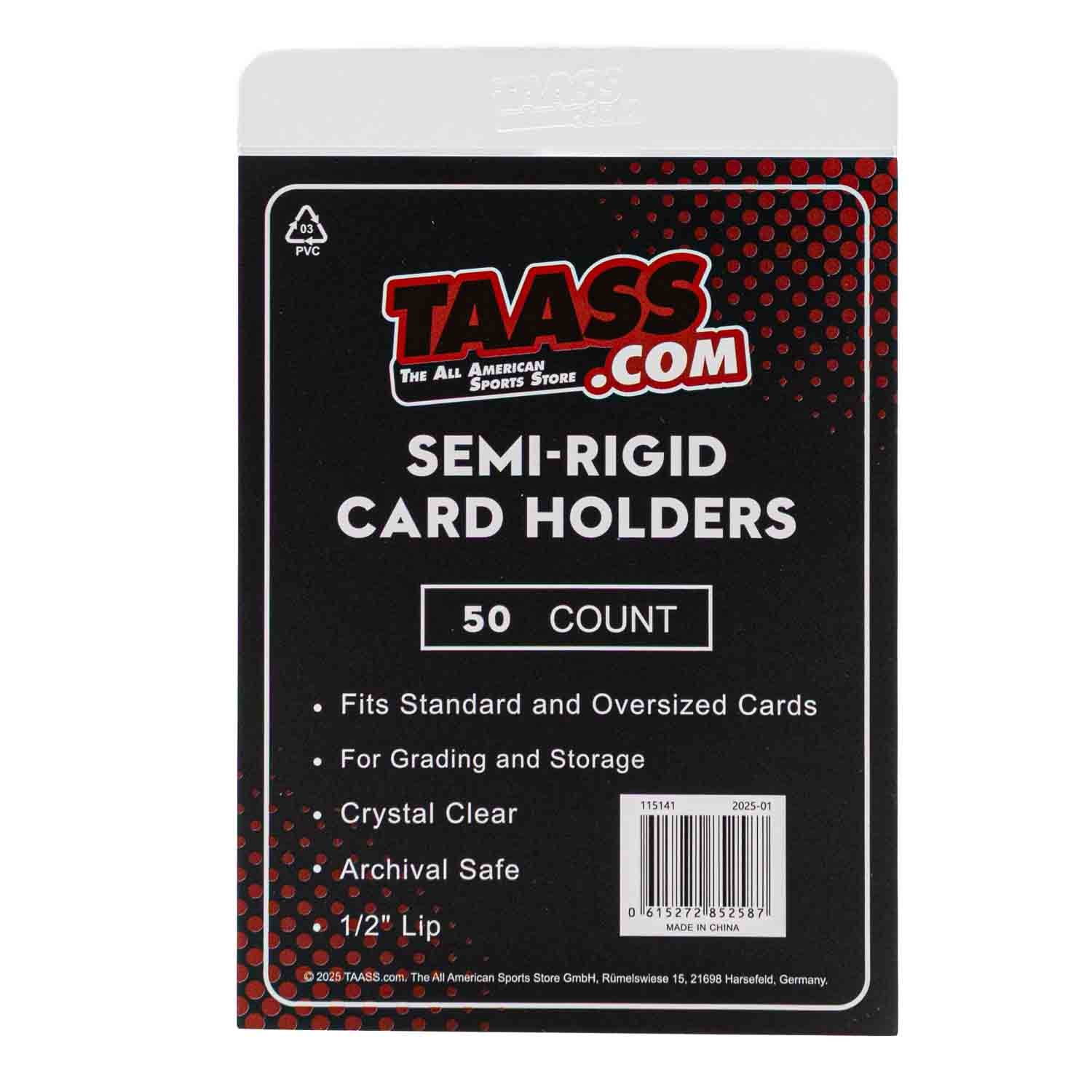 Semi-Rigid Card Holders (50/Pack)