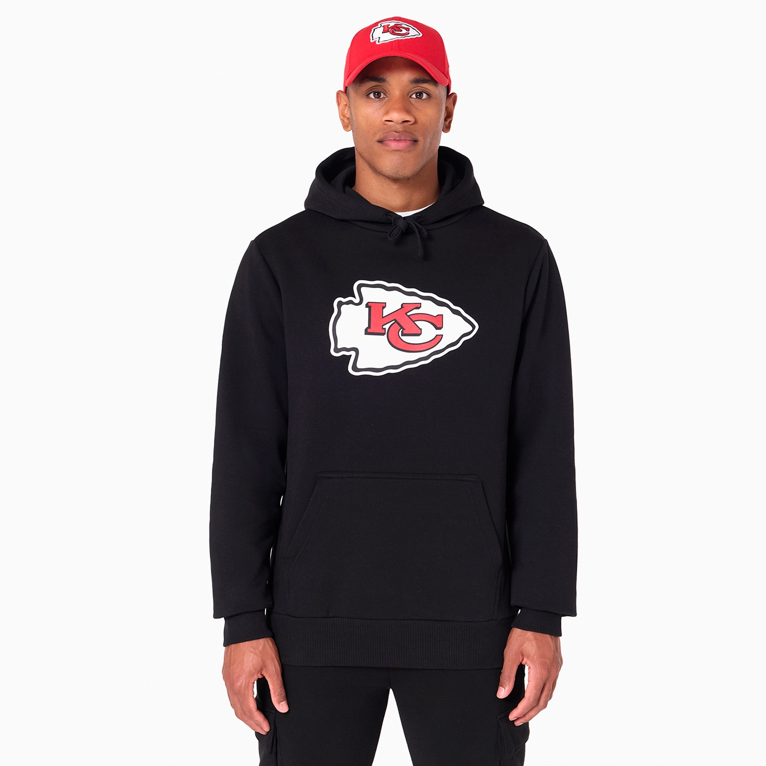 Kansas City Chiefs Logo Hoodie New Era NFL Sweatshirt Schwarz