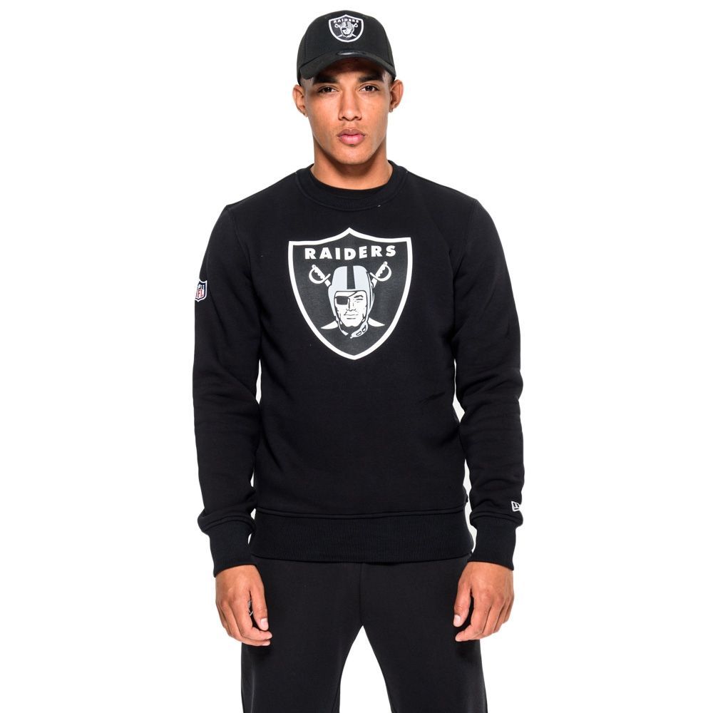 Las Vegas Raiders Logo Crewneck New Era NFL Sweatshirt Schwarz