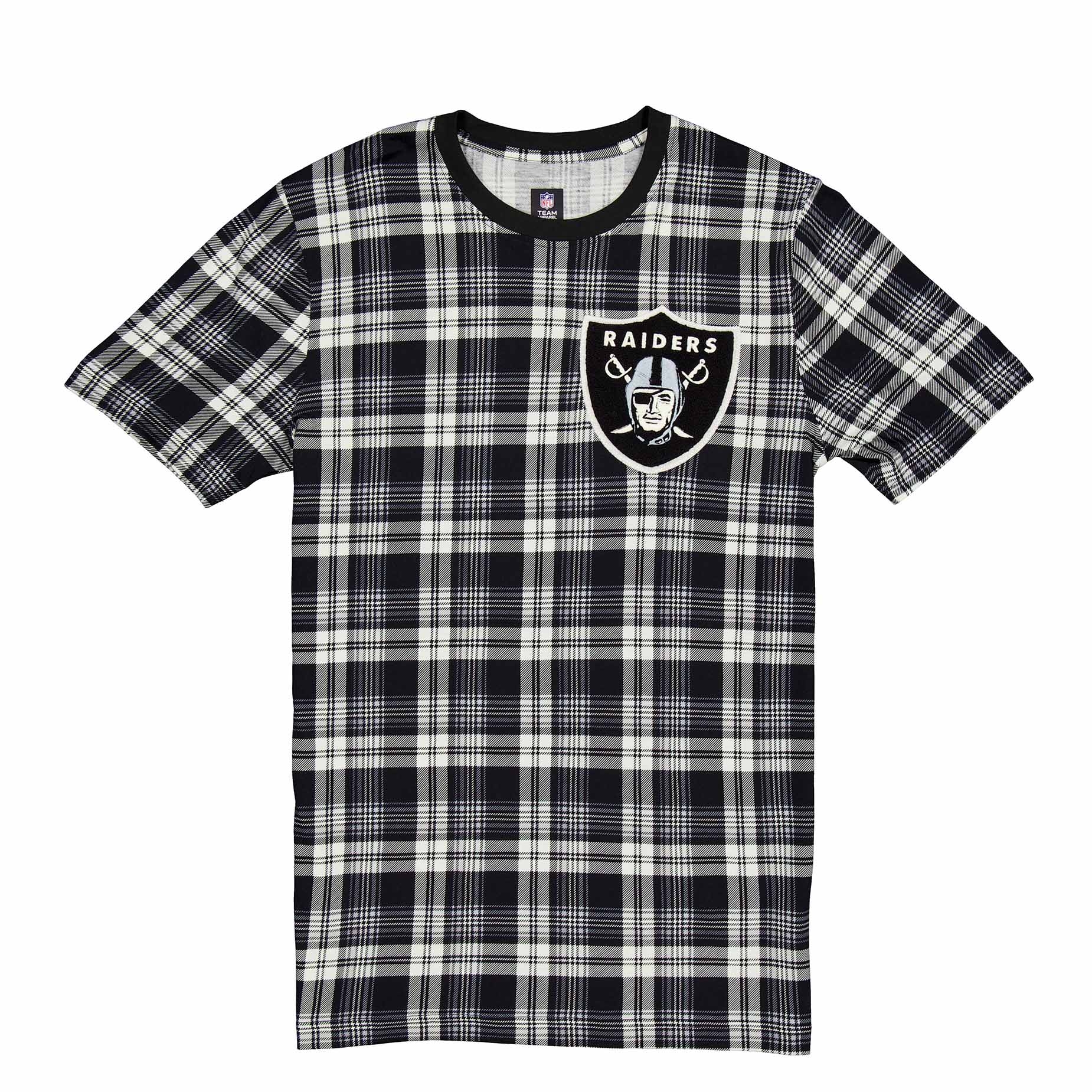 Las Vegas Raiders Plaid 2024 New Era 3rd Down NFL T-Shirt Schwarz