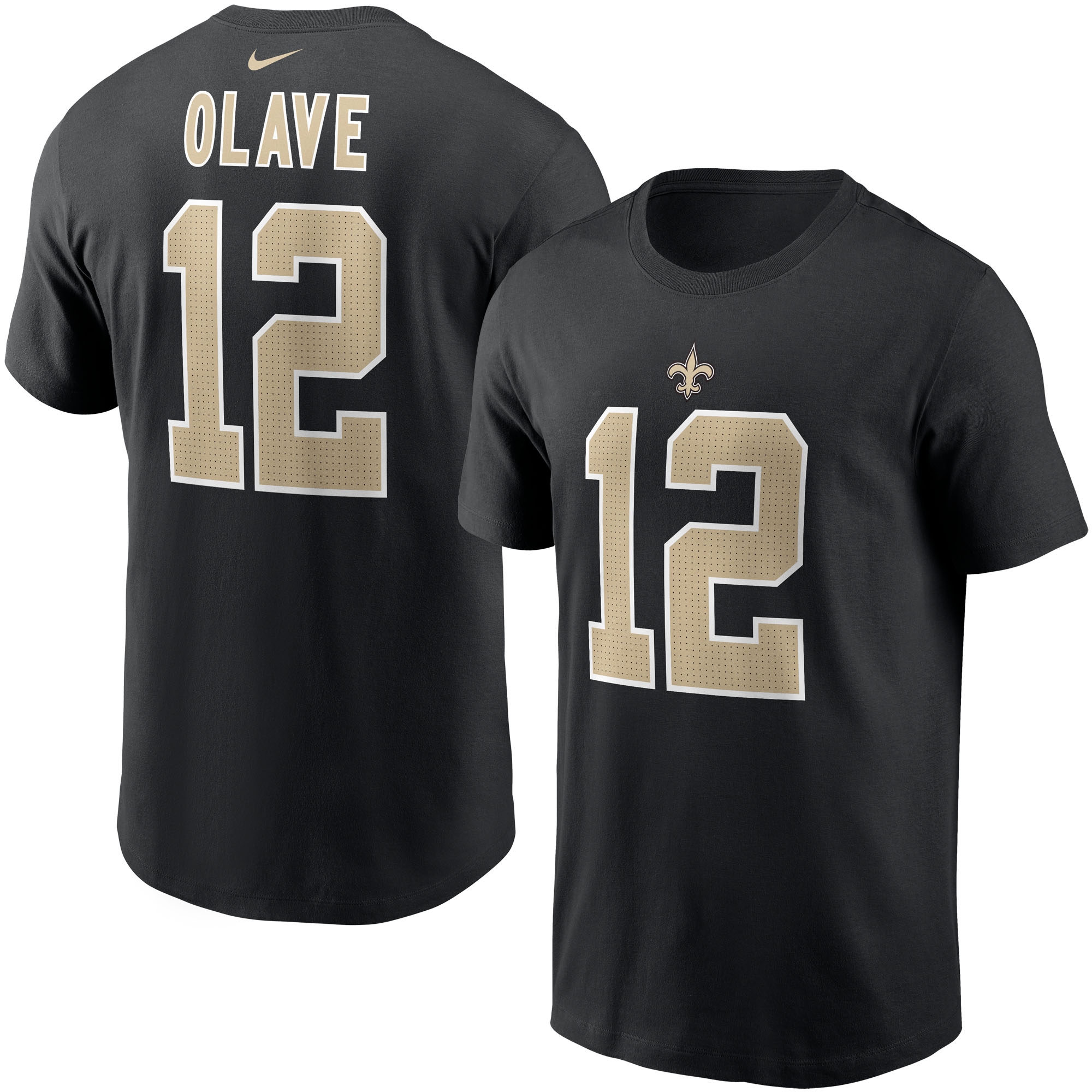 Chris Olave #12 New Orleans Saints Nike Player NFL T-Shirt Schwarz