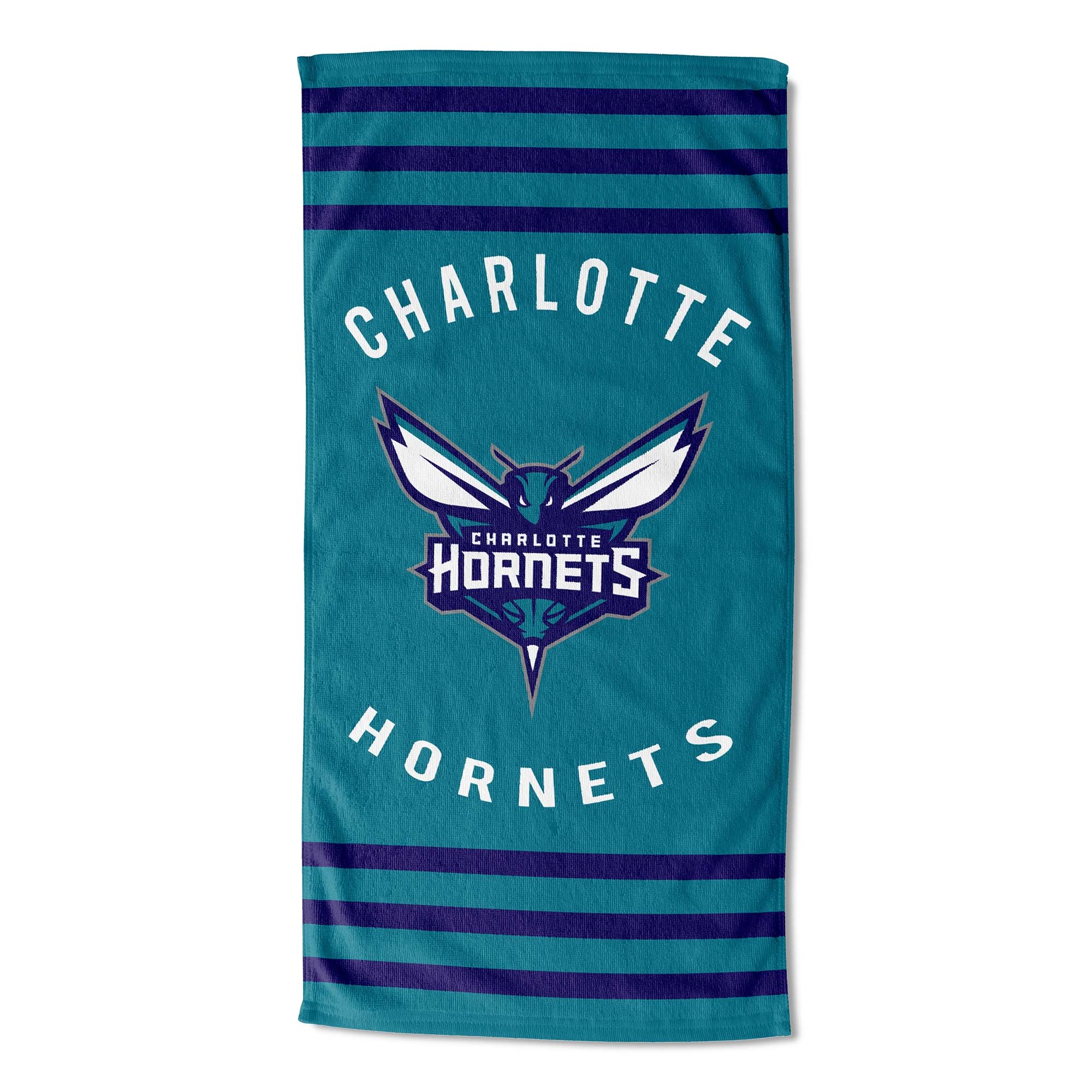 Charlotte Hornets Stripes NBA Beach Towel