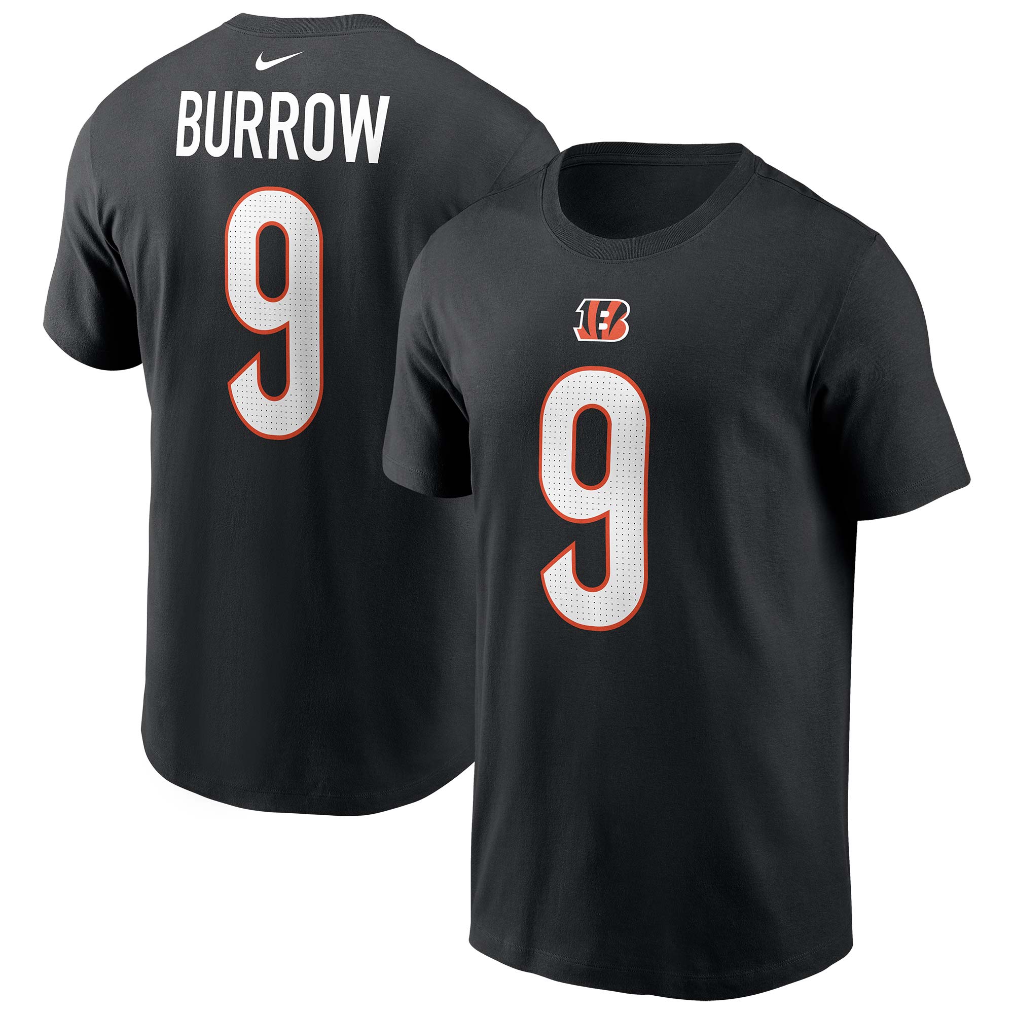 Joe Burrow #9 Cincinnati Bengals Nike Player NFL T-Shirt Schwarz