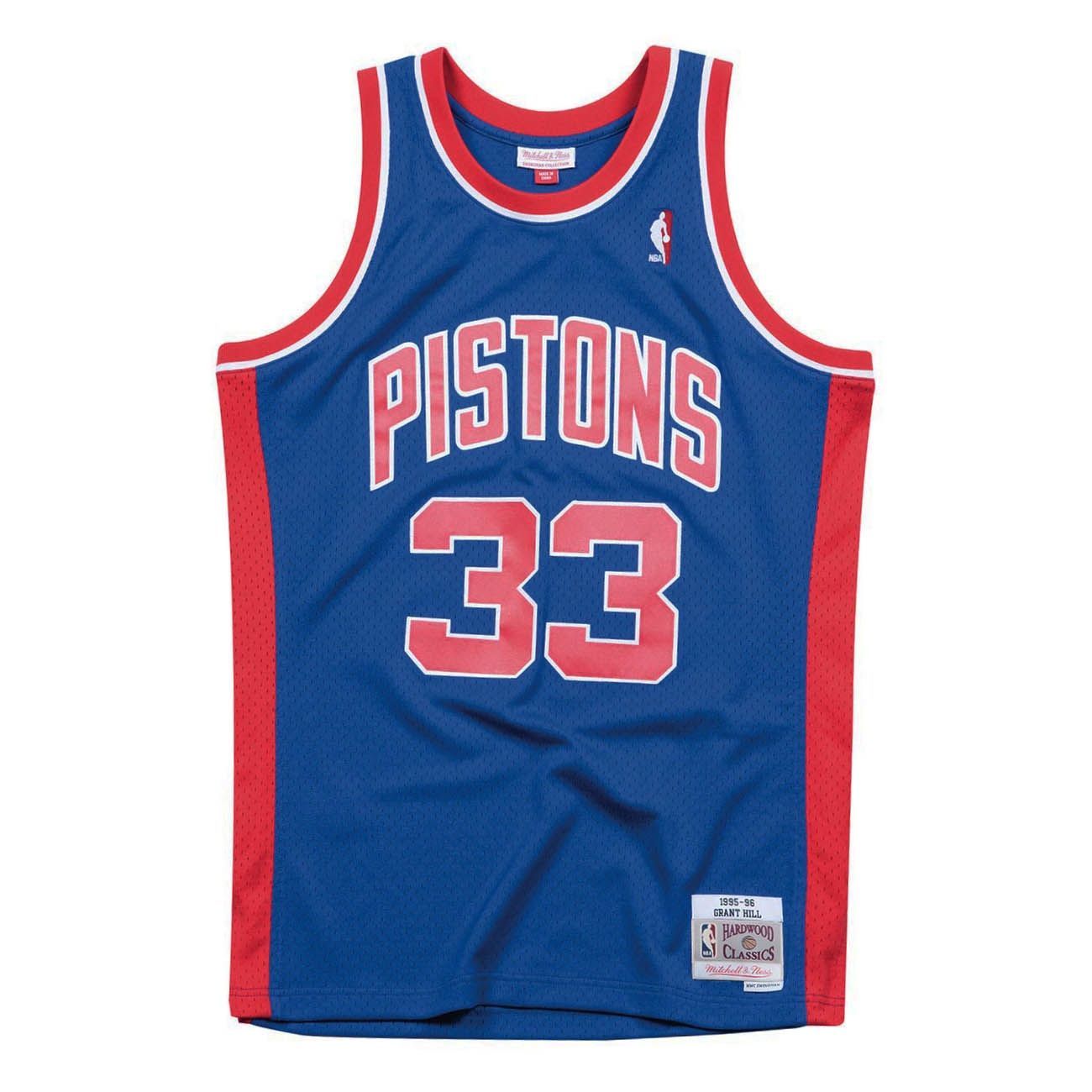 Grant Hill #33 Detroit Pistons 1995-96 Swingman NBA Trikot Blau