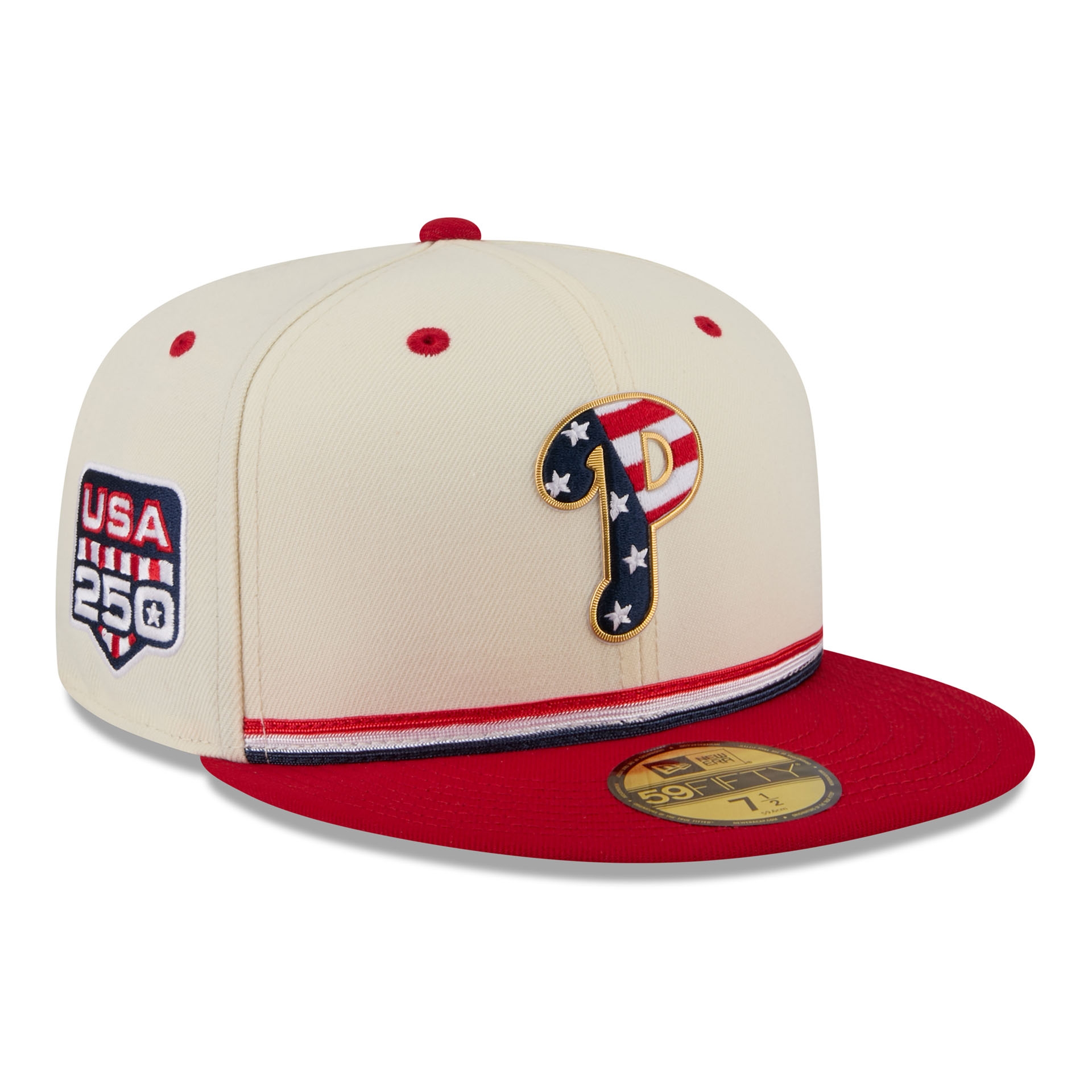Philadelphia Phillies 2026 4th of July USA 250 59FIFTY Fitted MLB Cap