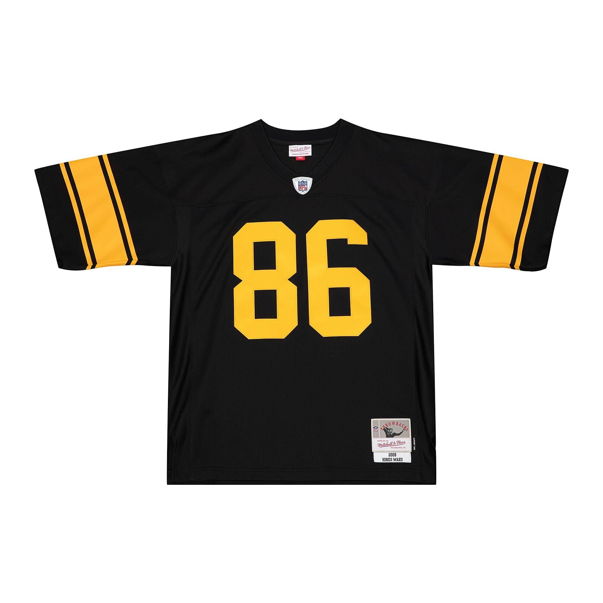 Hines Ward #86 Pittsburgh Steelers 2008 Mitchell & Ness NFL Trikot Alternate Schwarz