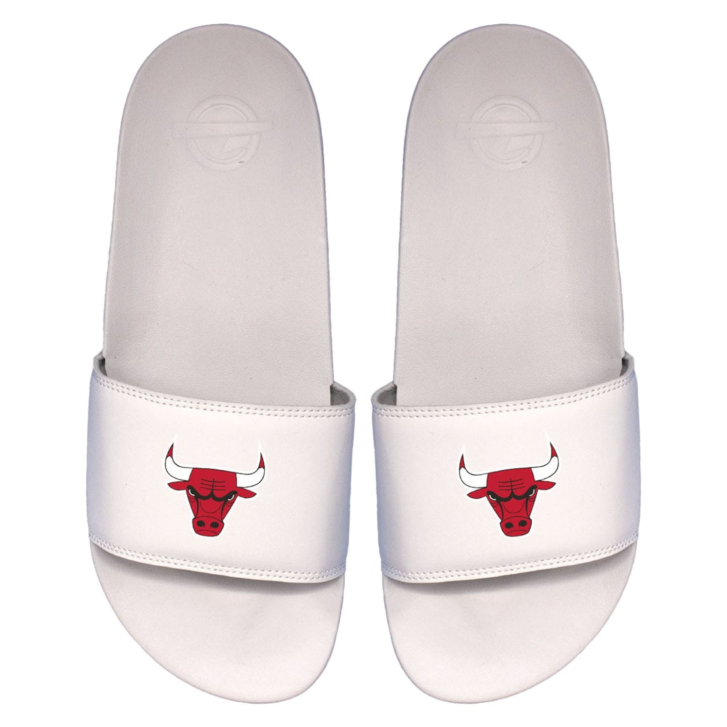 Chicago Bulls Primary Logo ISlide NBA Gel Slides White