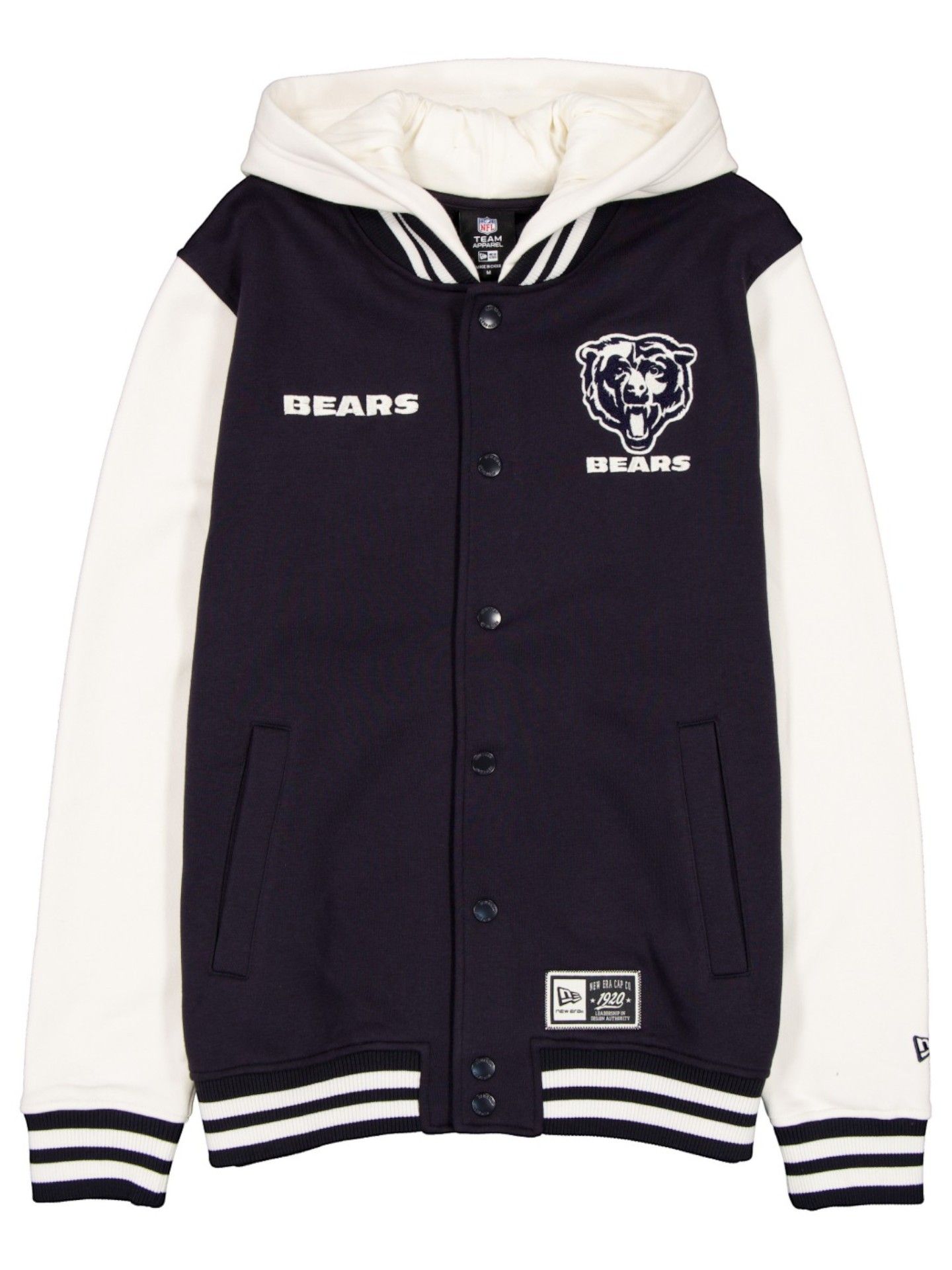 Chicago Bears Letterman Hooded NFL Jacke Navy
